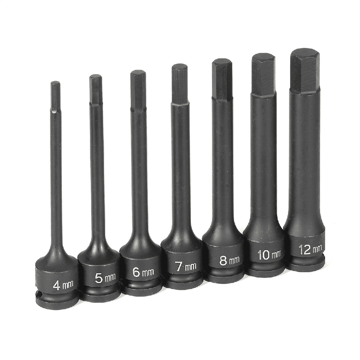 Grey Pneumatic 3/8" Dr. 7 Pc. 4" Length Metric Hex Driver Set
