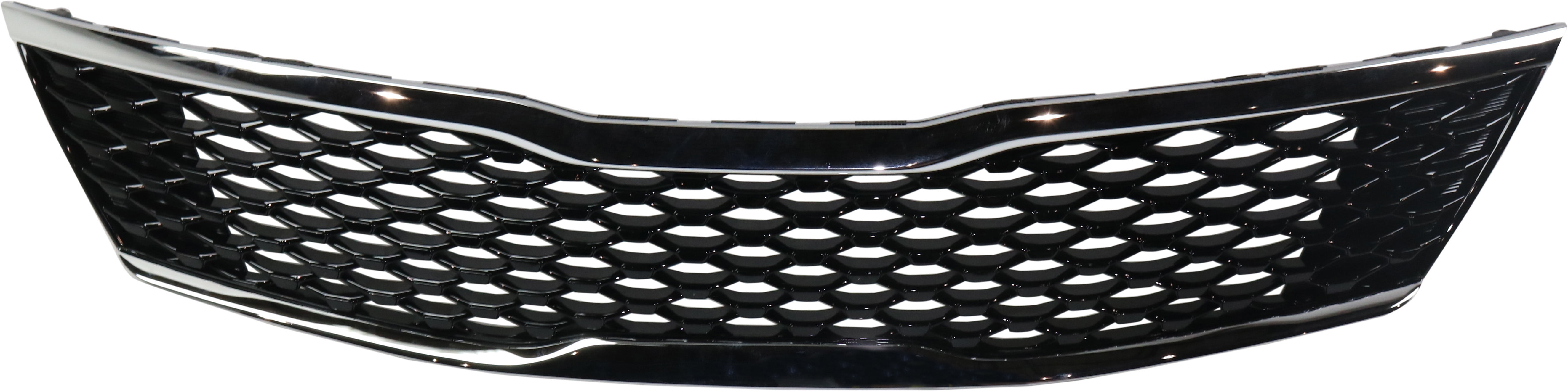 Grille Assembly Compatible With 2016-2018 Kia Optima Painted Black Shell and Insert