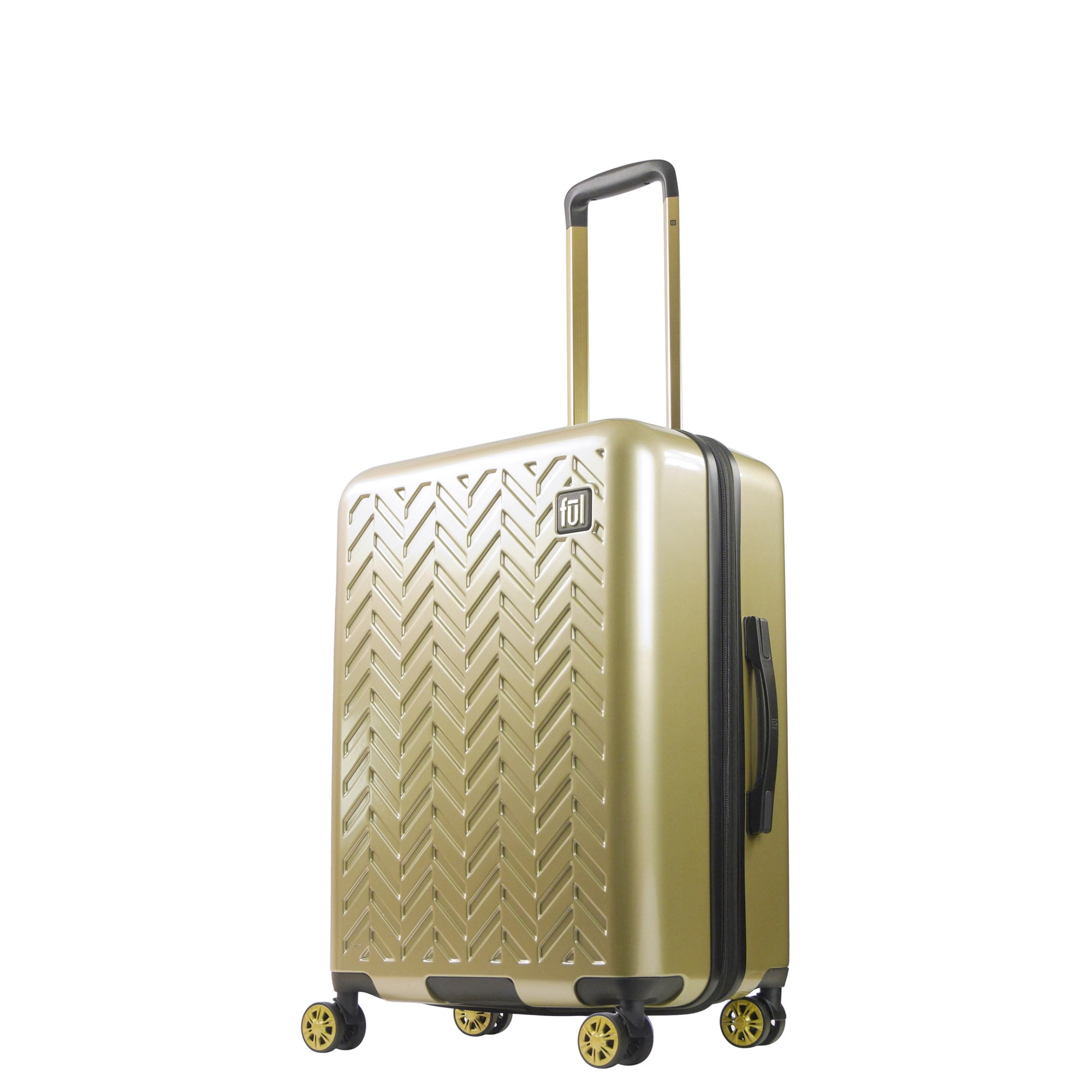 Grove 27 Inch Rolling Luggage, Hardshell Suitcase with Spinner Wheels, Gold