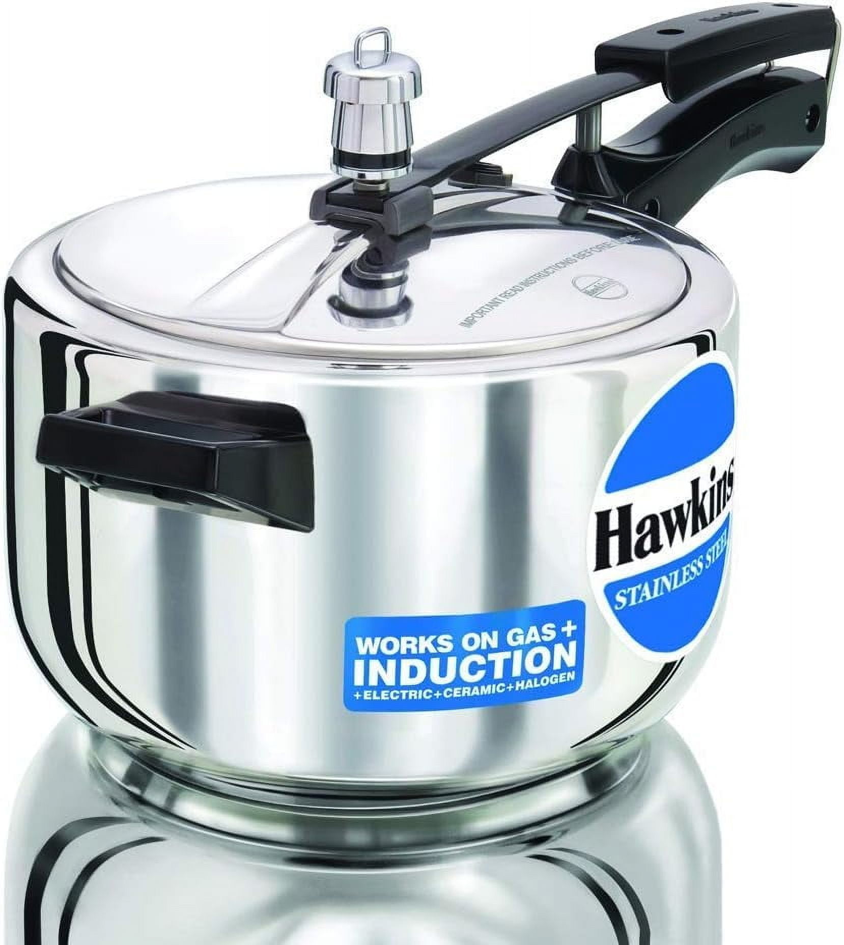 Hawkins Stainless Steel Induction Compatible Inner Lid Pressure Cooker, 4 Liter