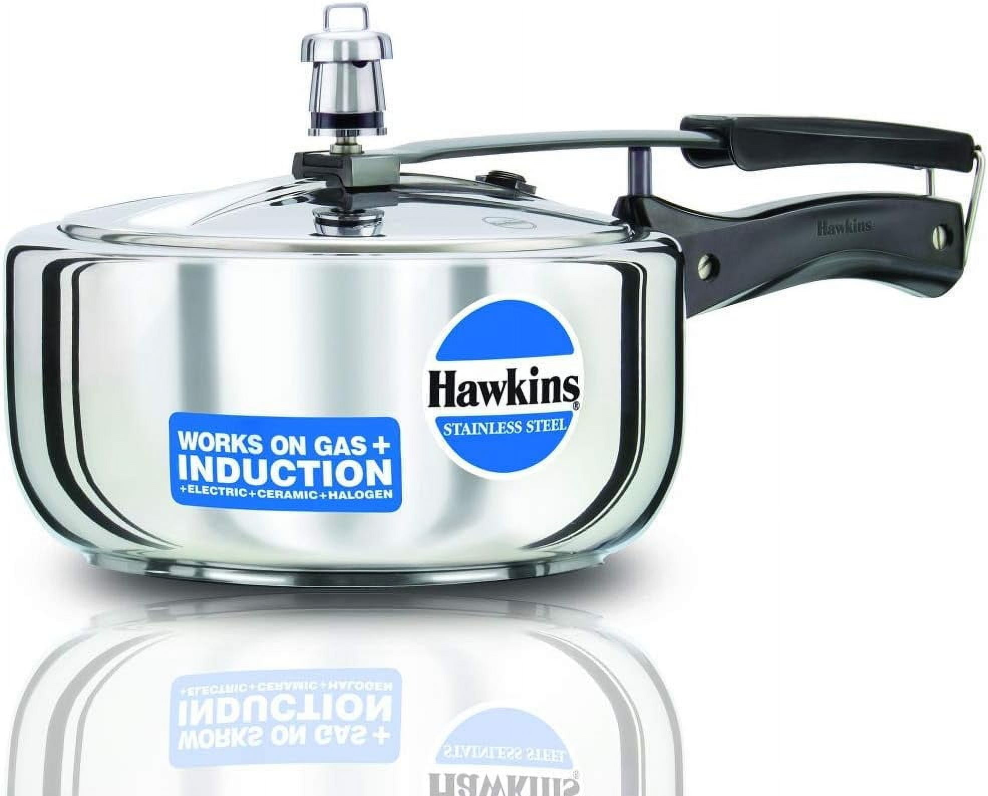 Hawkins Stainless Steel 3.0 Litre Wide Pressure Cooker