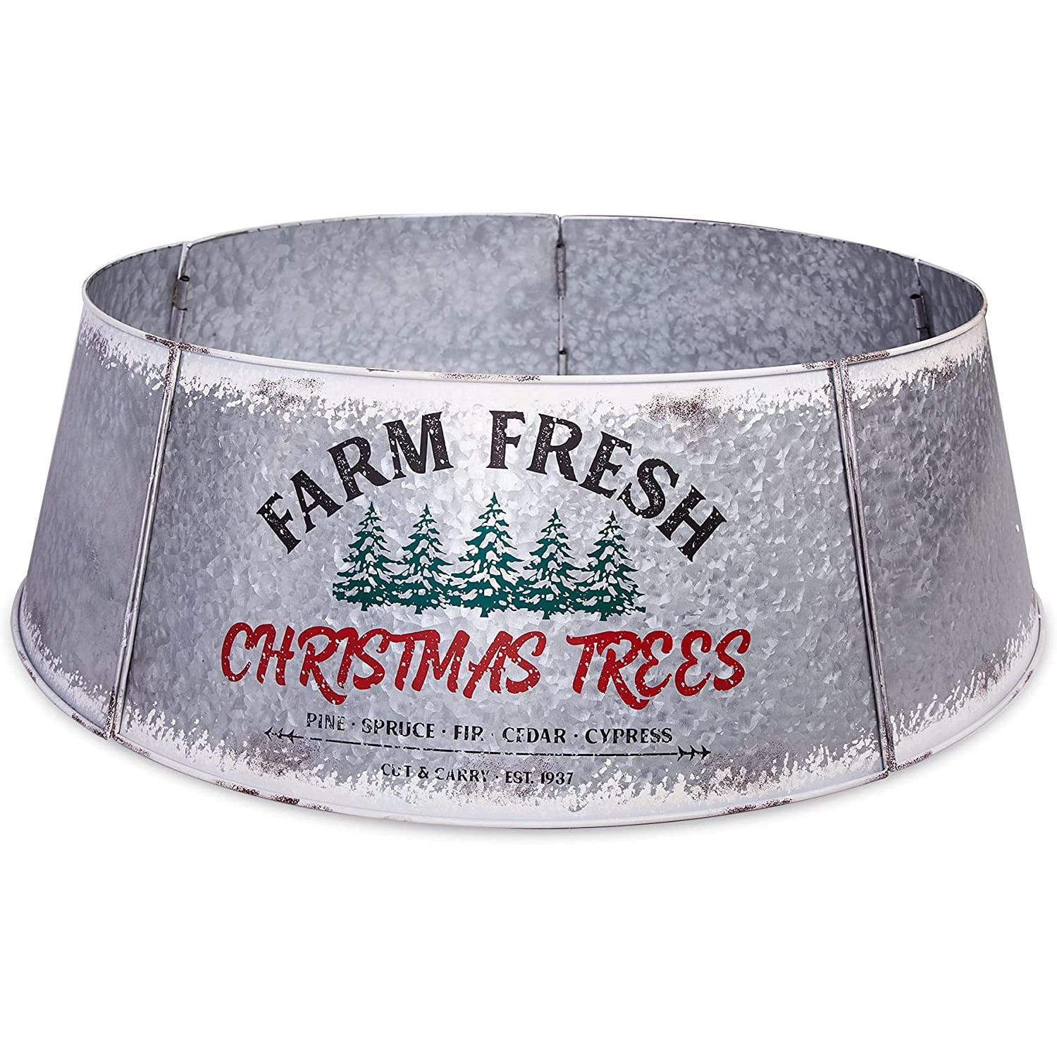 Hallops Galvanized Tree Base Cover, Steel, 22.13 in x 29.75 in x 11.00, 5 Piece