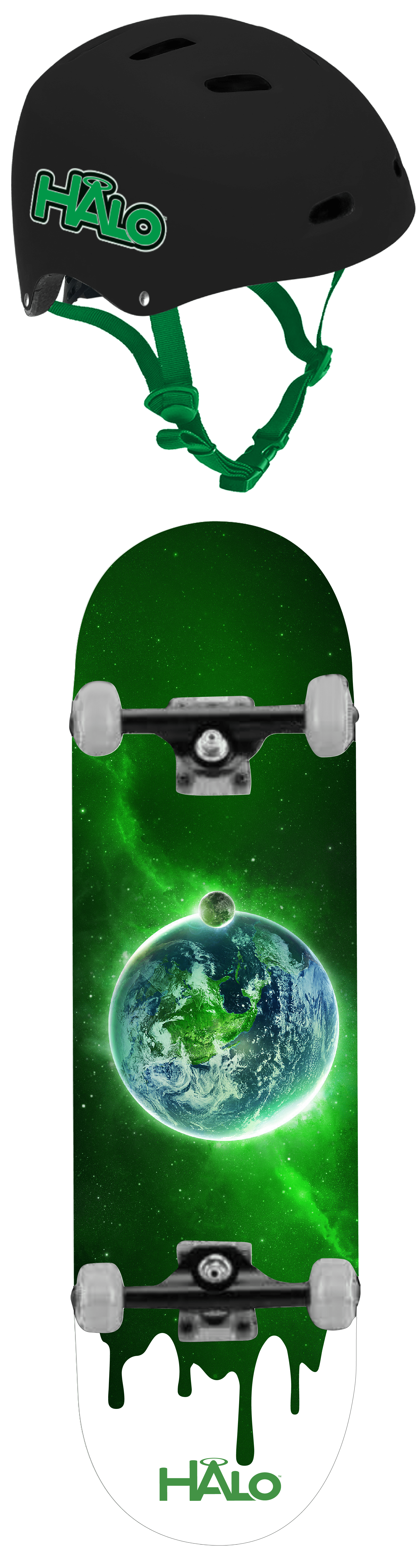 Halo Rise Above Skateboard Combo, Green