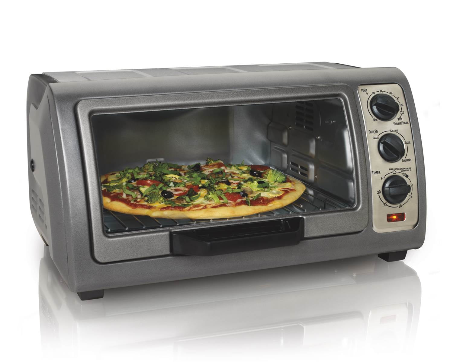 Hamilton Beach Easy Reach 1500 W 6-Slice Black Toaster Oven