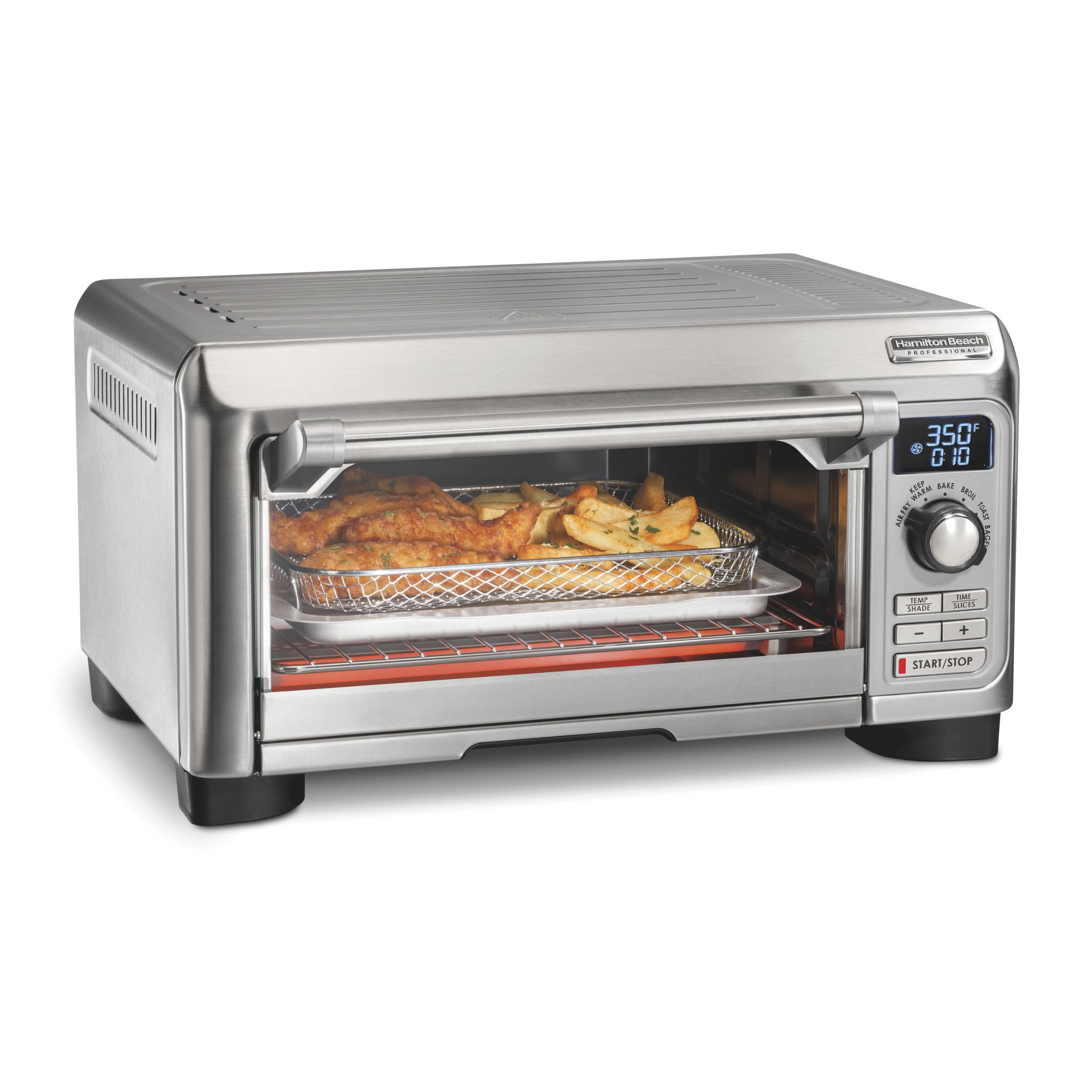 Hamilton Beach Professional Sure-Crisp Air Fryer Toaster Oven Combo with 6-in-1 Functionality, Stainless Steel