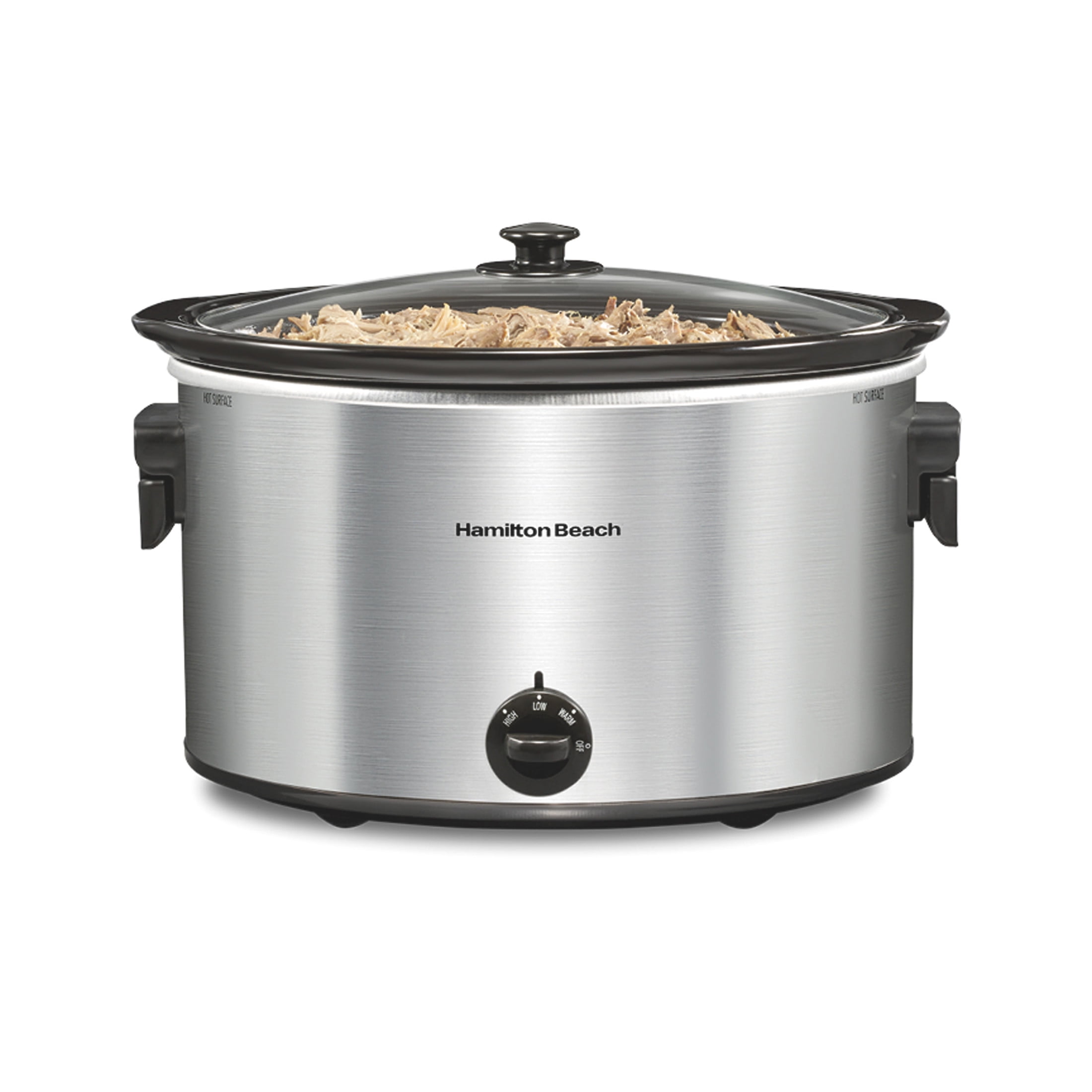 Hamilton Beach 10 Qt Slow Cooker, Stoneware Crock with Removable Pot, Stainless Steel