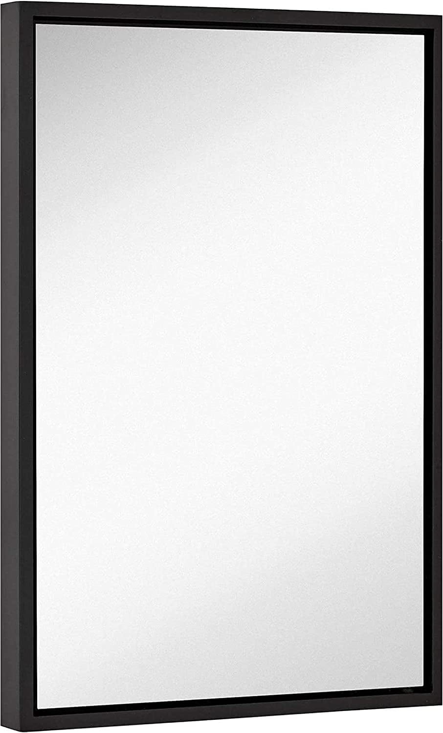 Hamilton Hills Clean Large Modern Black Frame Wall Mirror Contemporary Premium