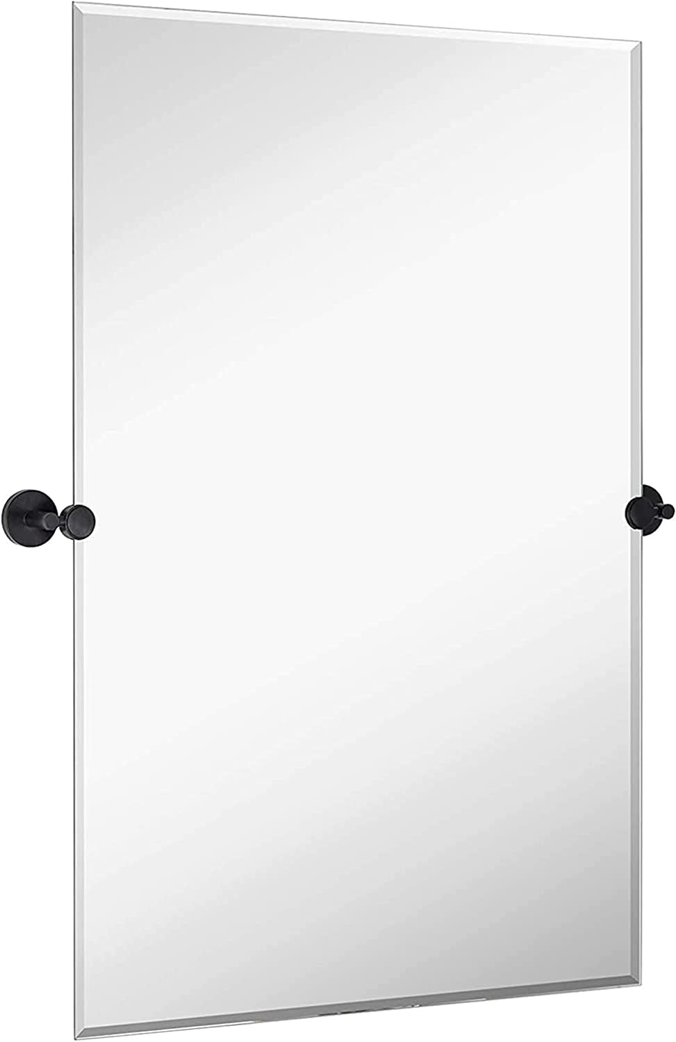 Hamilton Hills Large Tilting Pivot Rectangle Mirror With Matte Black Wall