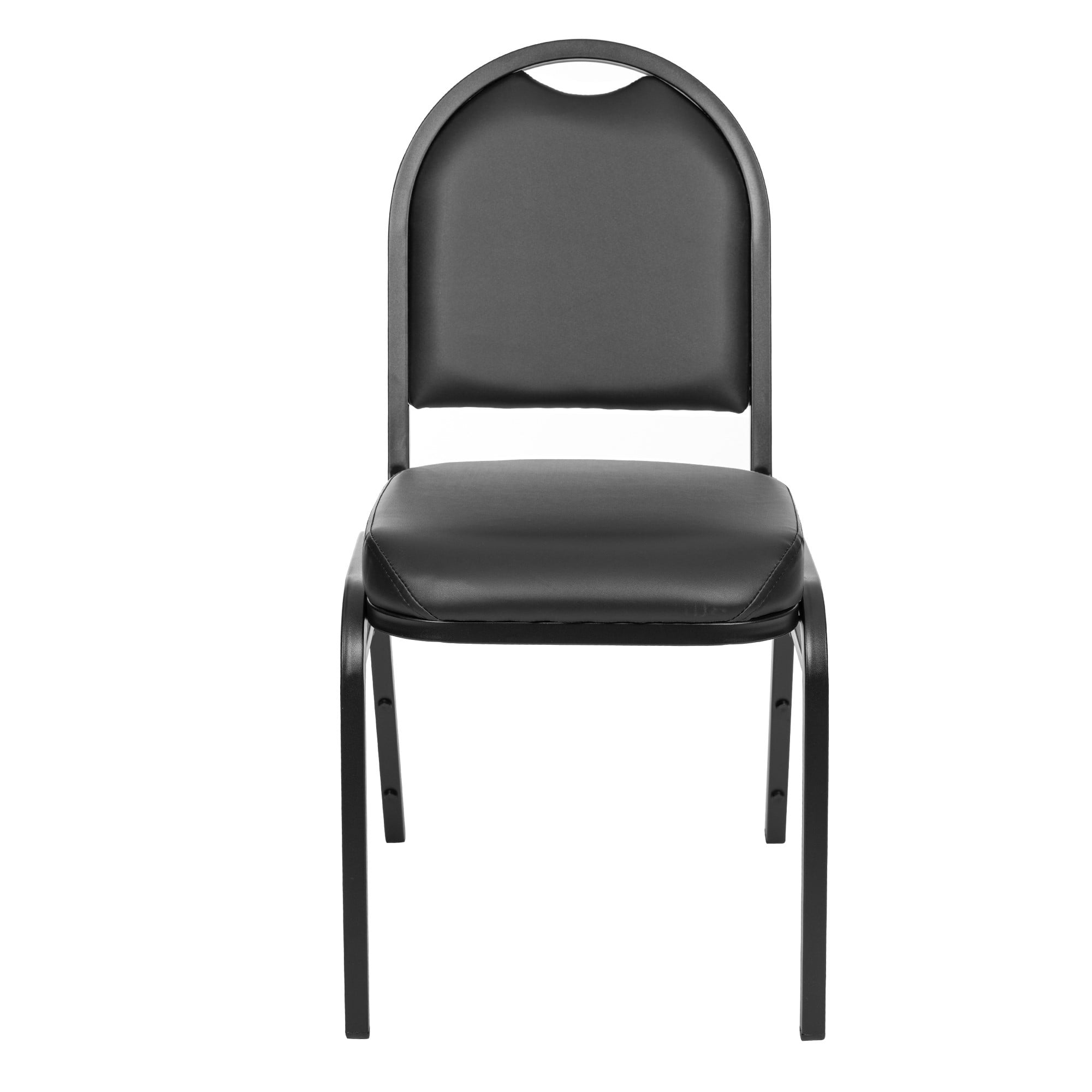 Hampden Furnishings Celia Collection Vinyl Banquet Chair, Black, Pack of 2