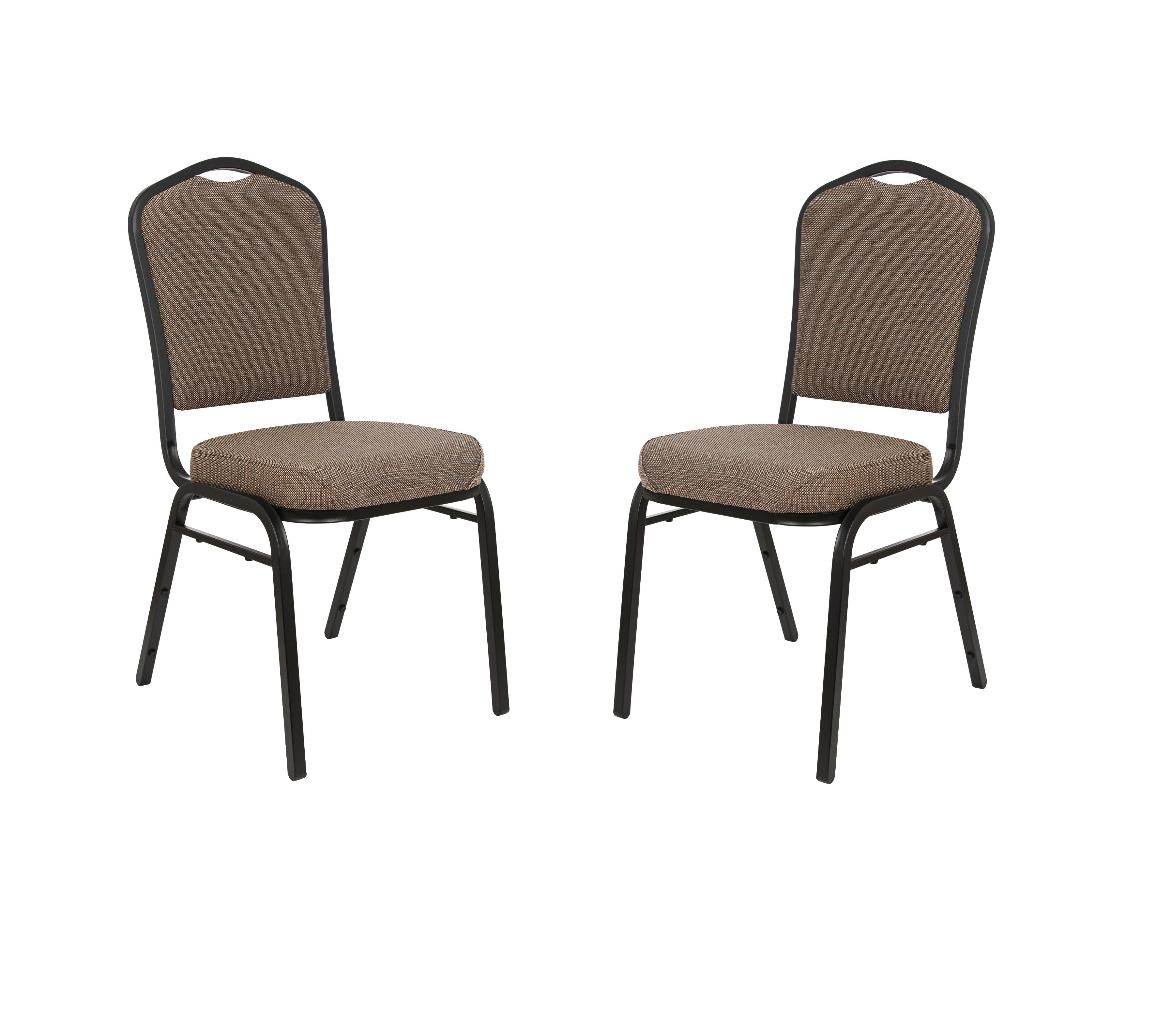 Hampden Furnishings Lila Collection Fabric Banquet Chair, Natural Taupe, Pack of 2