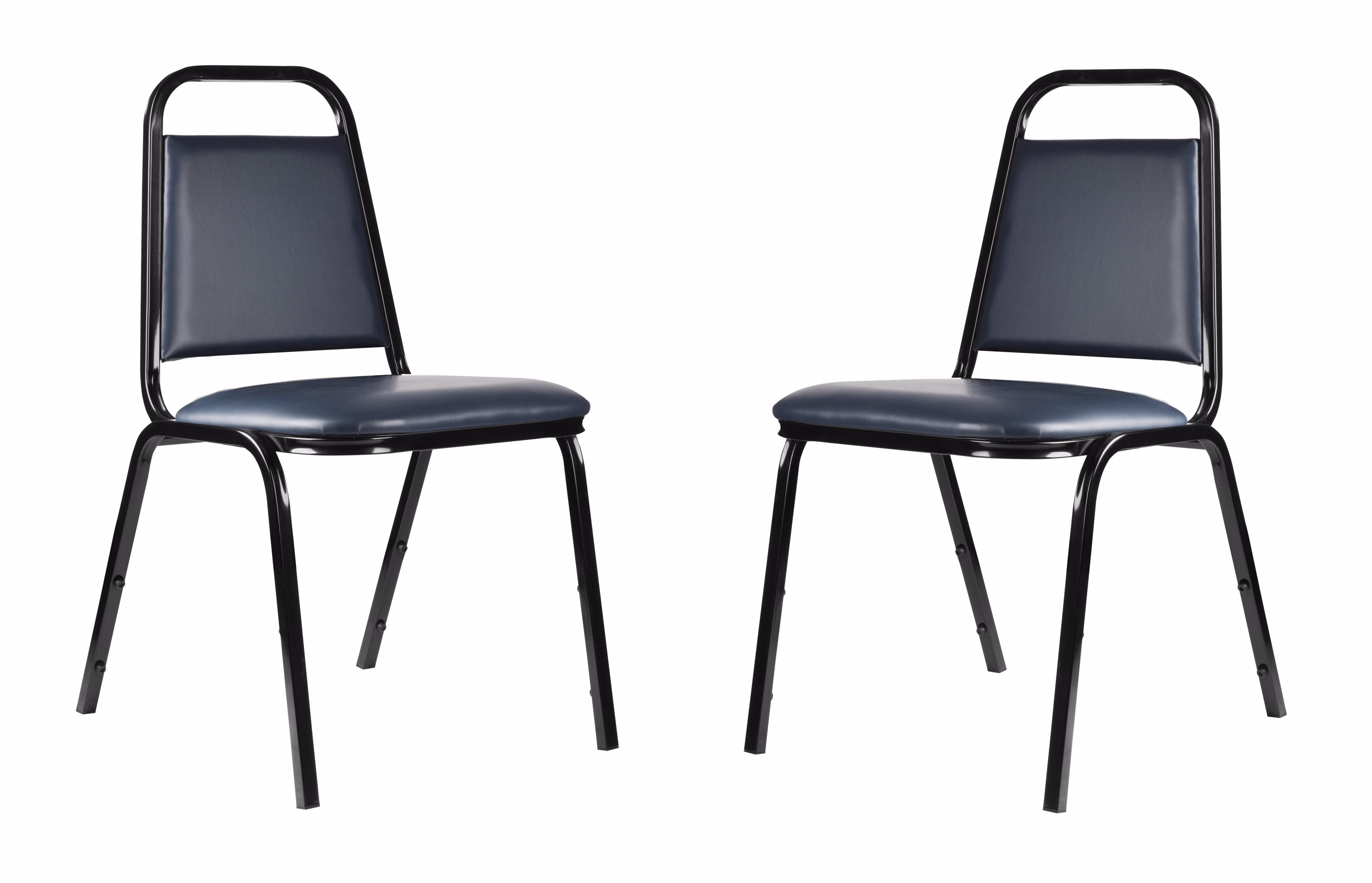 Hampden Furnishings Stella Collection Stack Chair, Dark Blue, Pack of 2