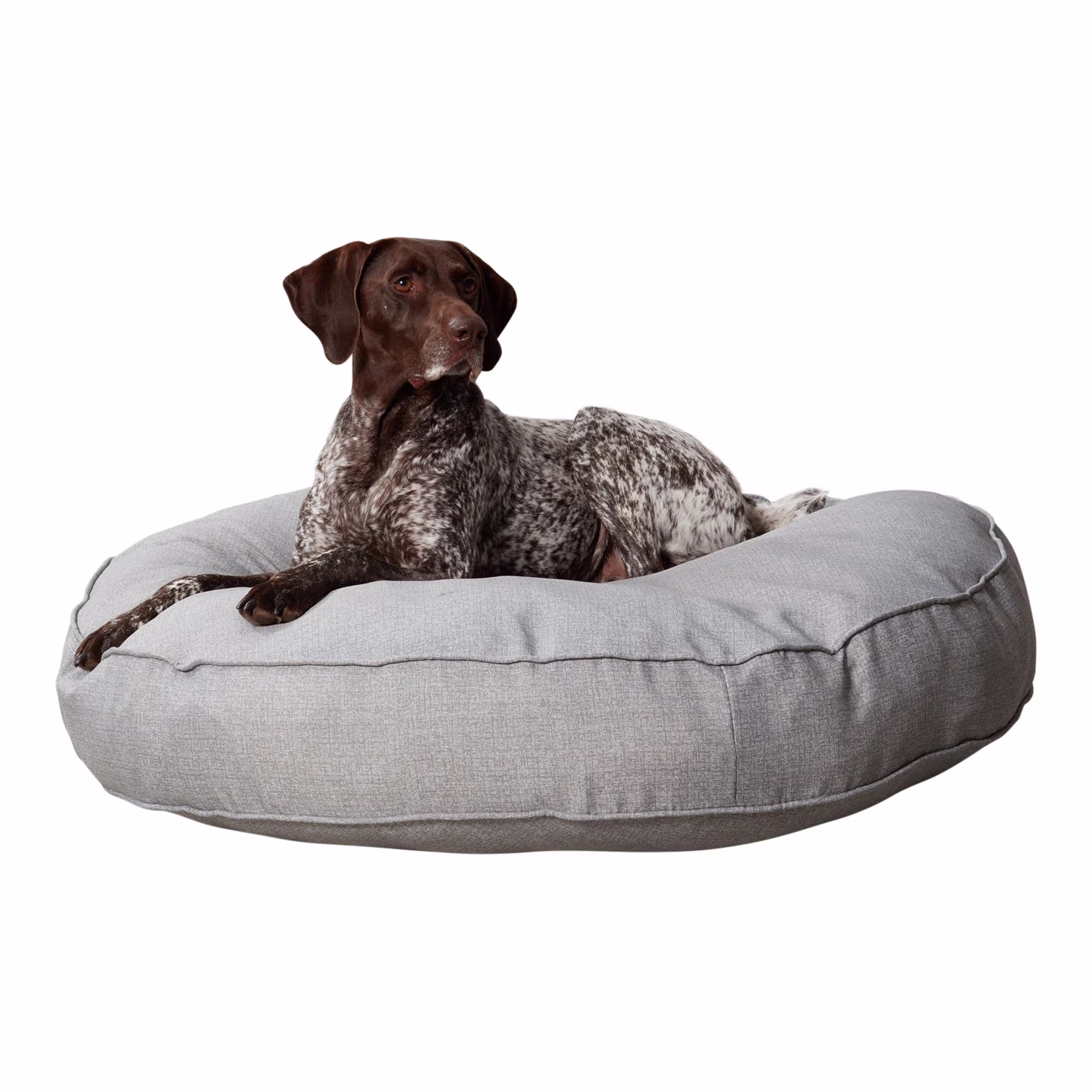 Happy Hounds Gordie Indoor/Outdoor Round Dog Bed, Large (42"), Heather
