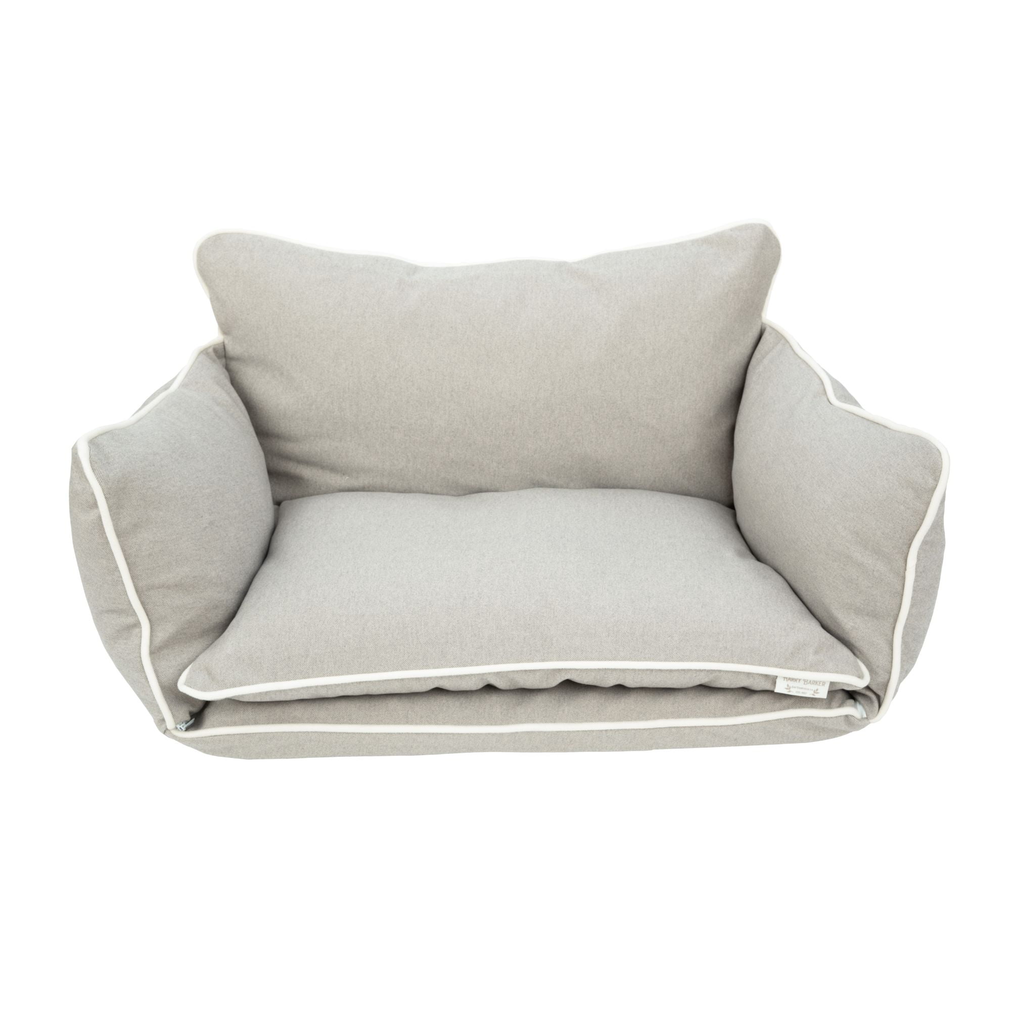 Harry Barker Comfy Couch Lounger Bed for Pets with Faux Wool and Eco-Friendly Poly Fill