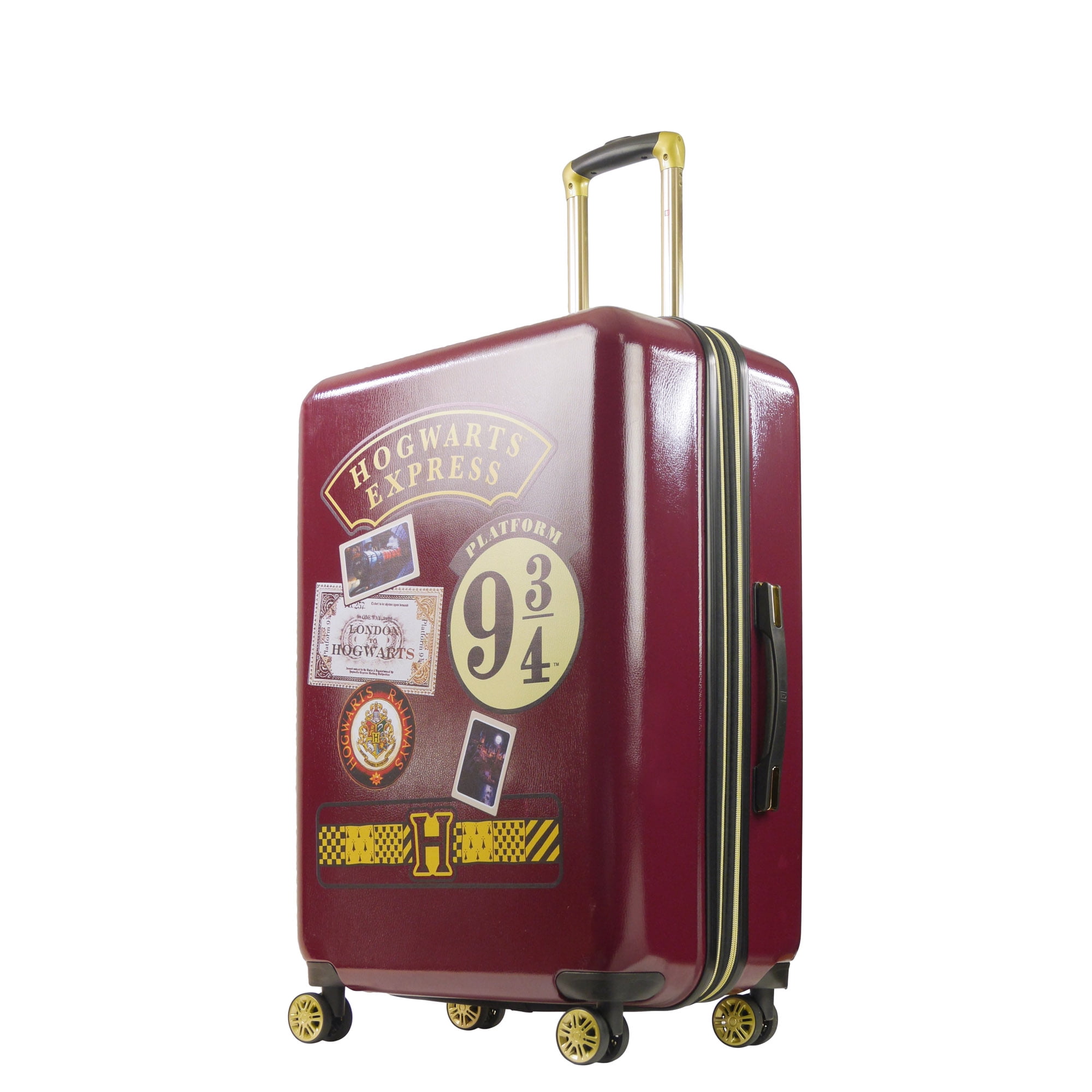 Harry Potter 29 Inch Rolling Luggage, Hogwarts Express Hardshell Suitcase with Spinner Wheels, Burgundy