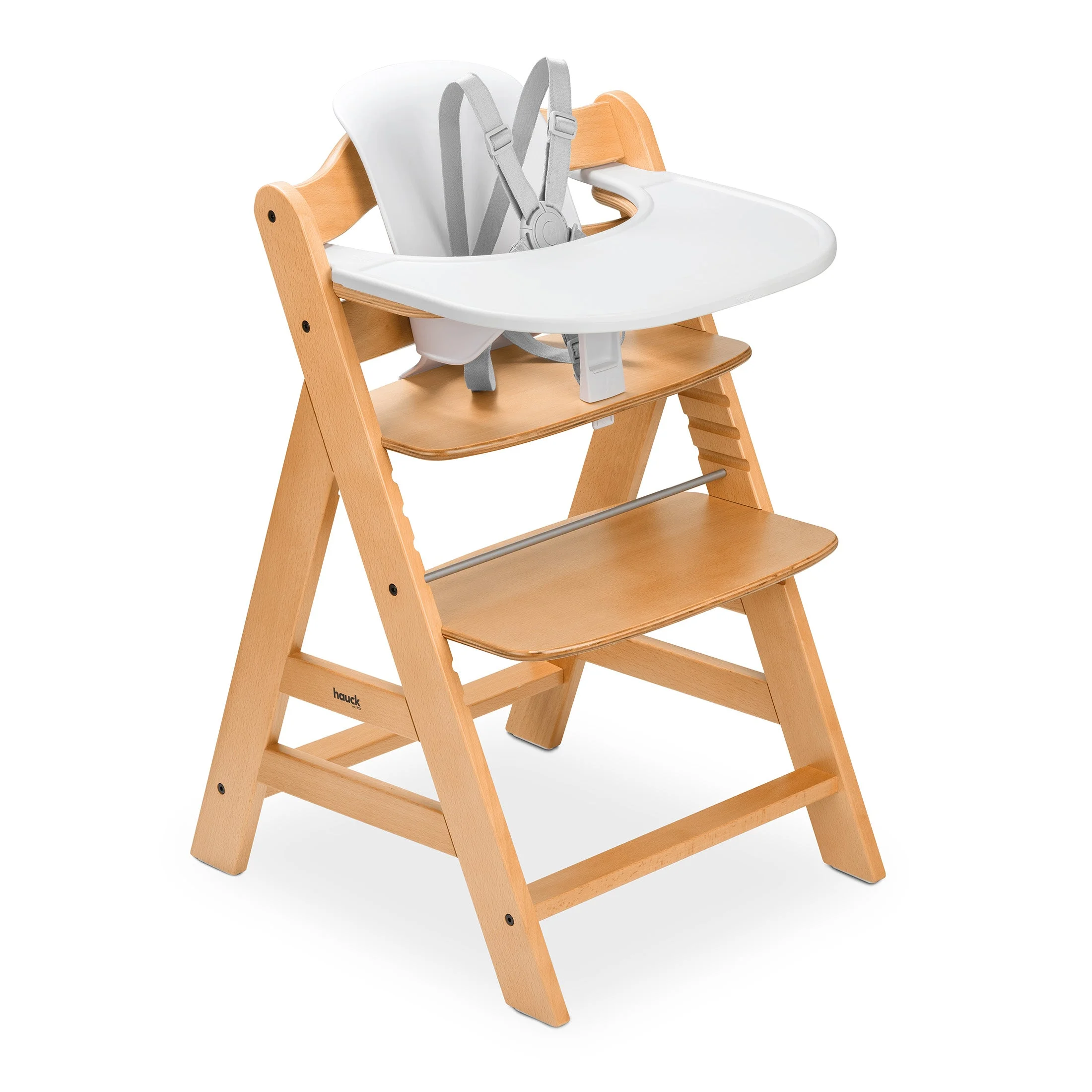 hauck Alpha+ Adjustable Wooden High Chair Set, Natural