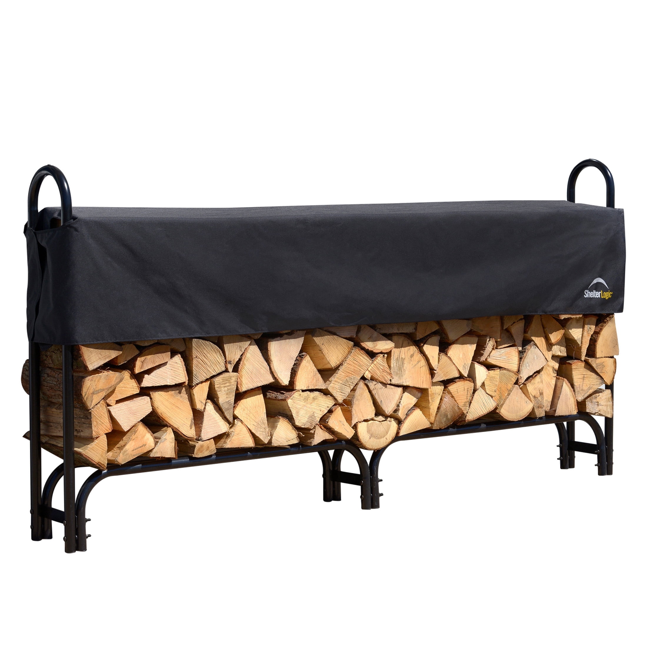 Heavy Duty Firewood Rack with Cover 8'