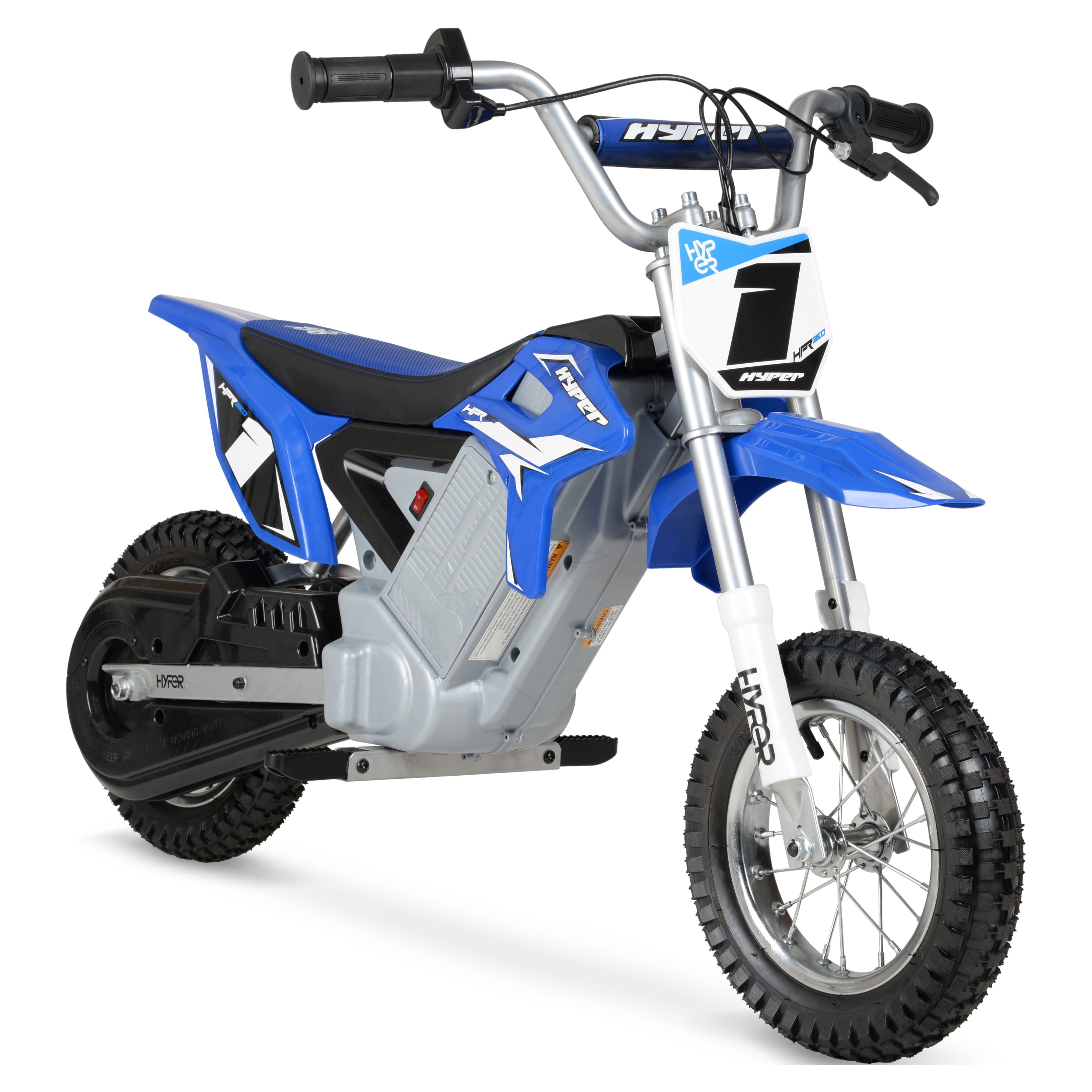 Hyper Toy Company, HPR350 24V Electric Dirt Bike, Children Ages 13+, up to 14 MPH, Blue