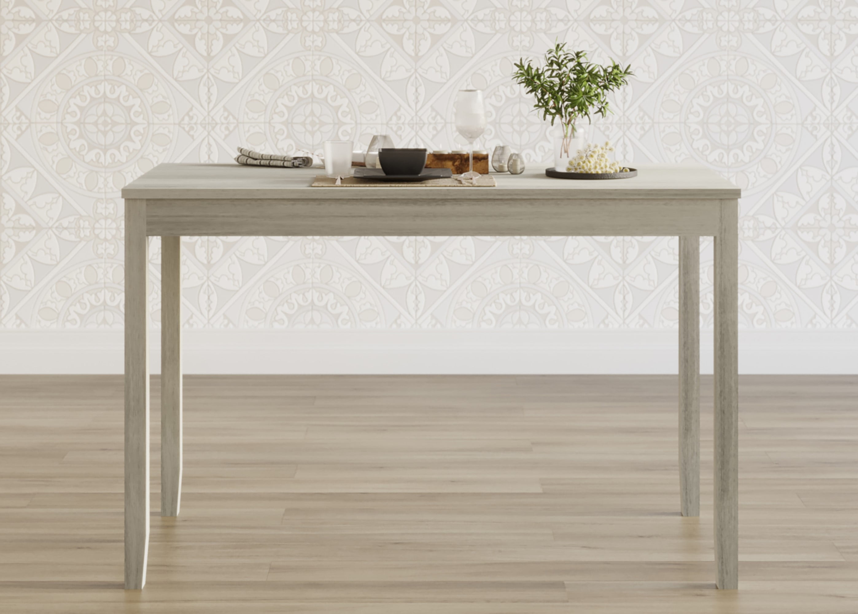 Home Design Greenville Dining Table, Rectangular top, Modern design, Compact for small spaces, Durable construction, Easy to clean, Antique Gray