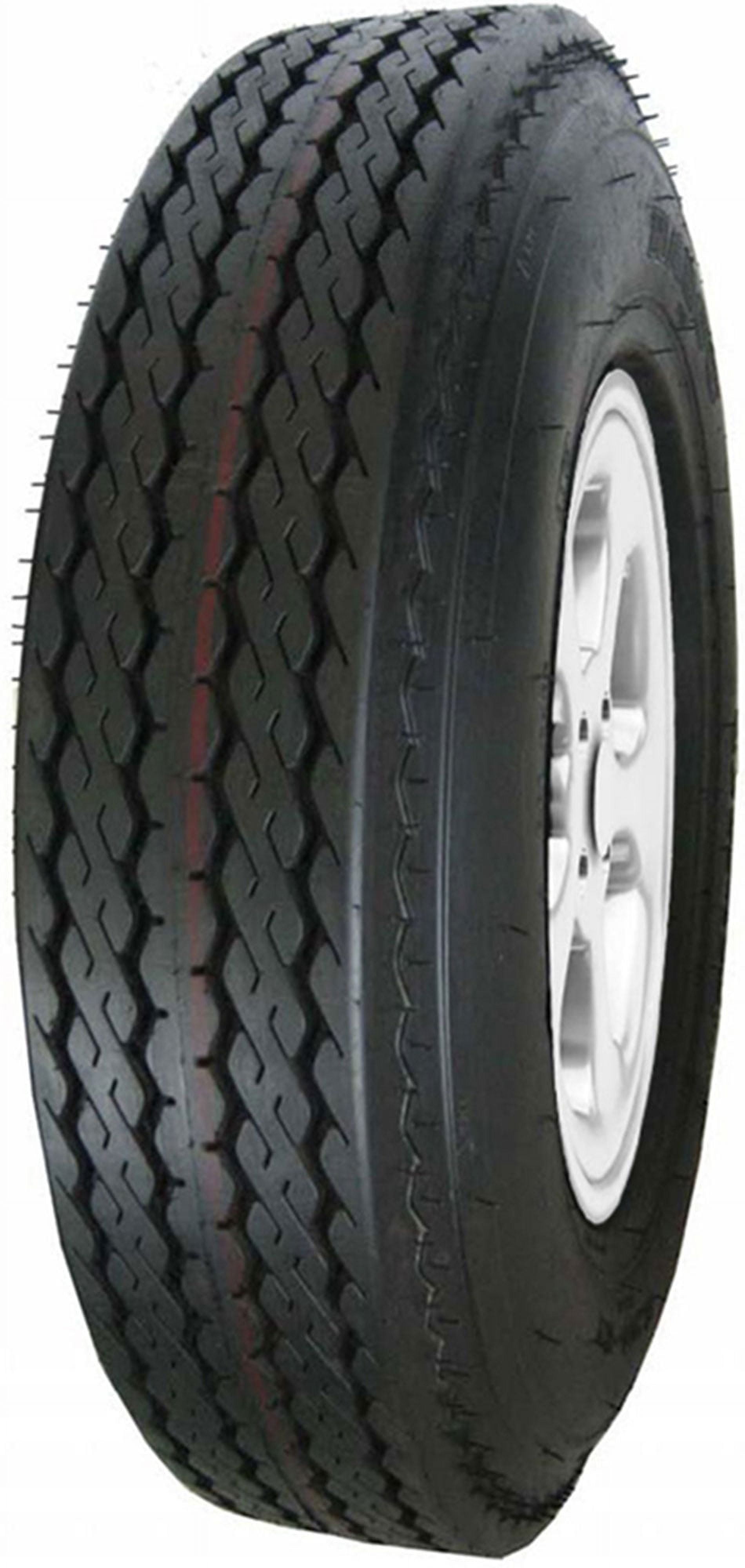 Hi-Run SU02 5.30-12 6PR Trailer Tire & 12X4 4-4 White Wheel Assembly
