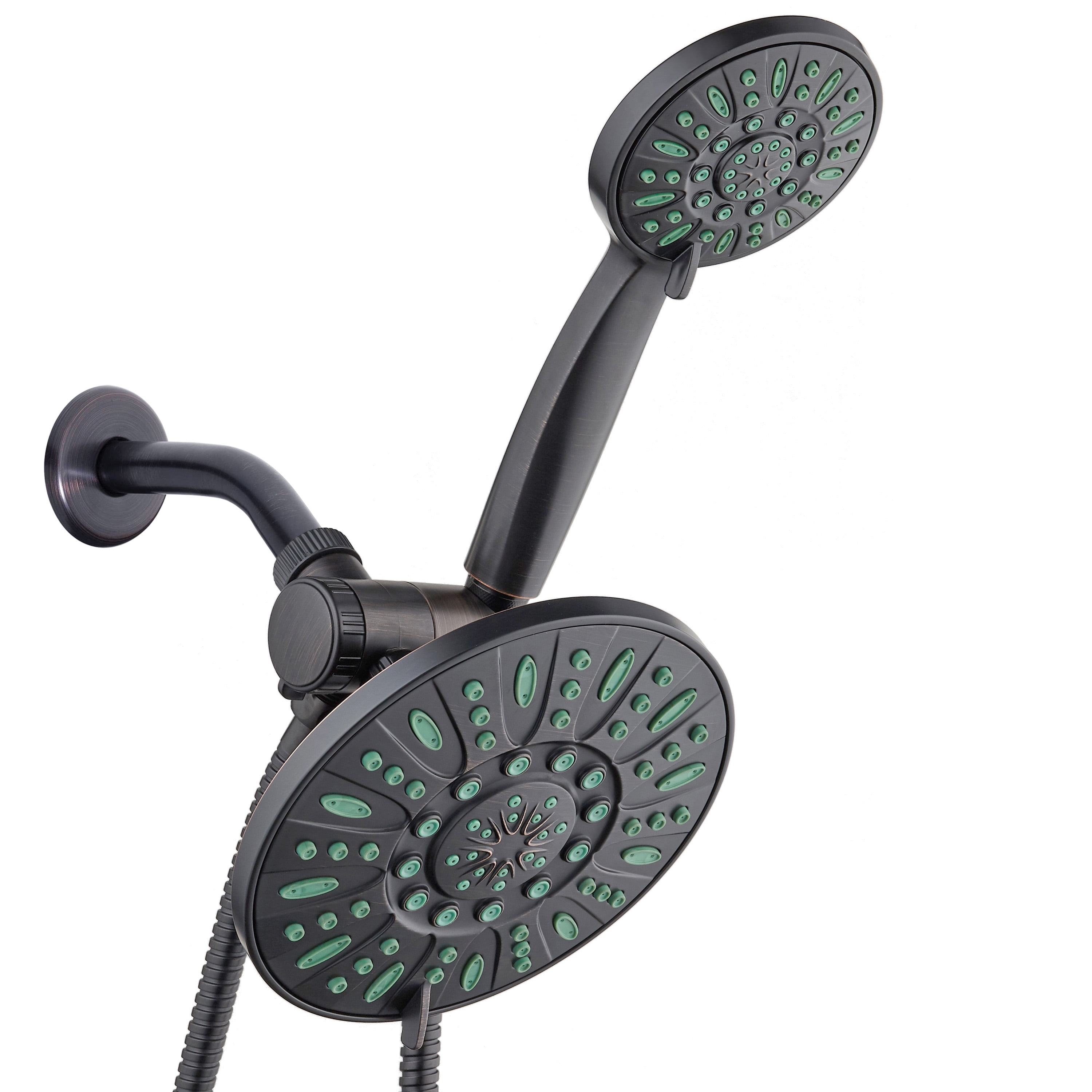 High-Pressure Luxury 48-Mode 7" Shower Head & Handheld 3-Way Combo, Bronze Finish