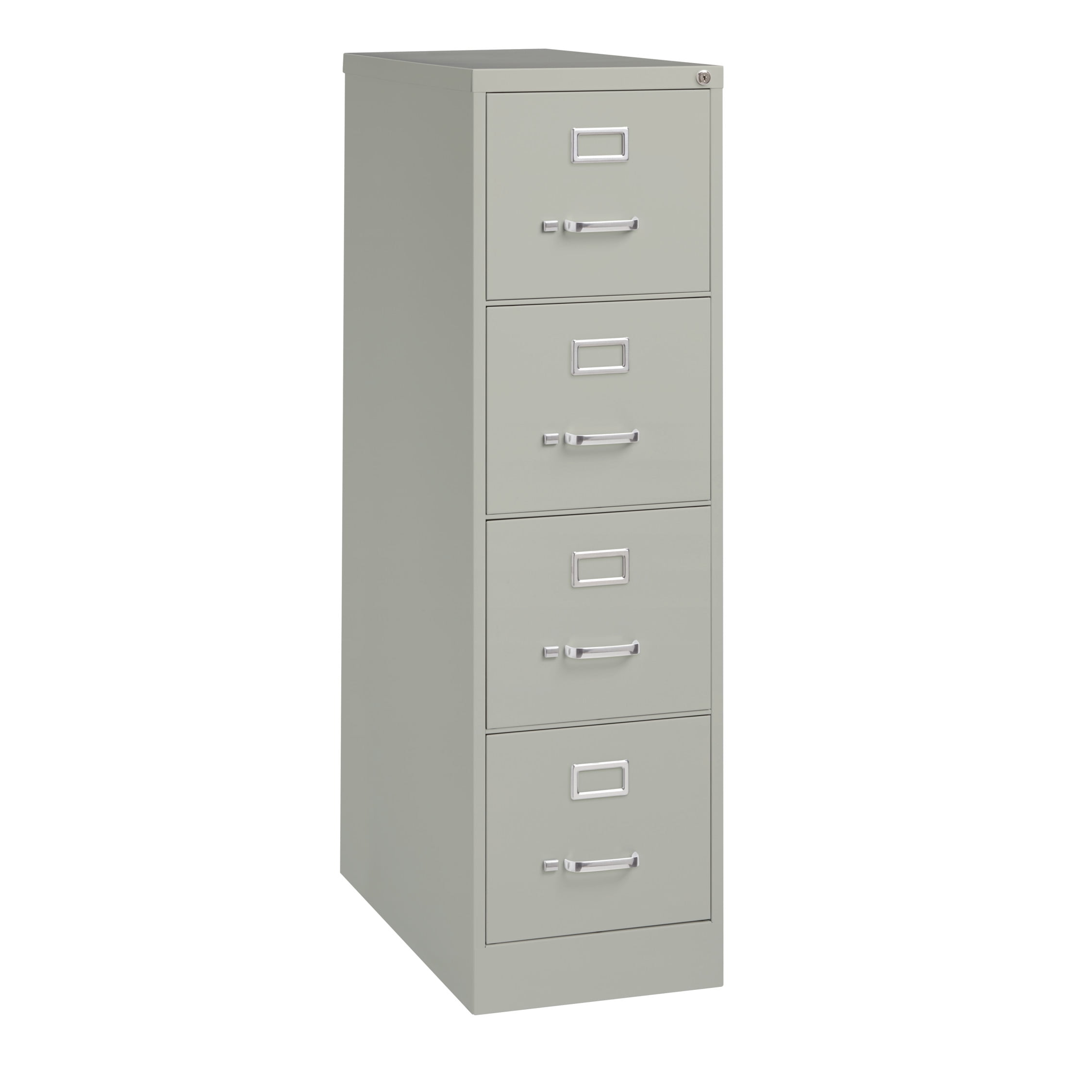 Hirsh Pro 26.5" Deep 4 Drawer Letter Width Vertical File Cabinet, Commercial Grade, Gray