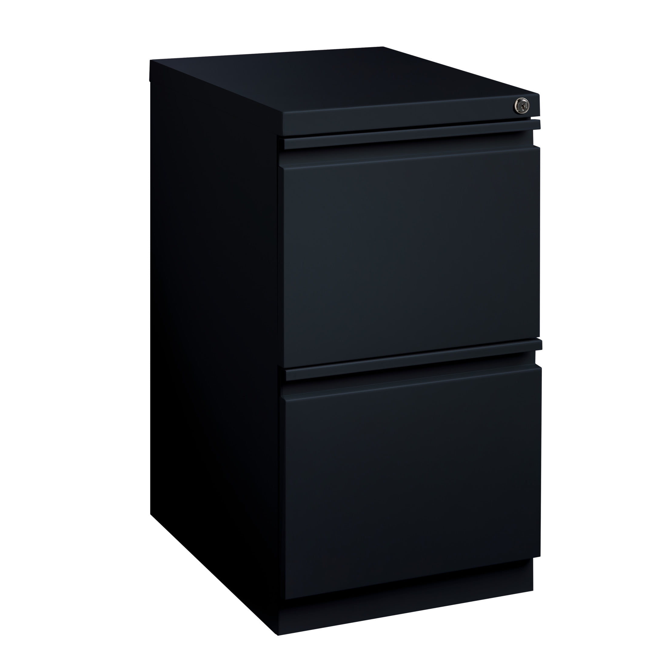 Hirsh 20" Deep Mobile Pedestal File Cabinet 2 Drawer File-File, Letter Width, Black