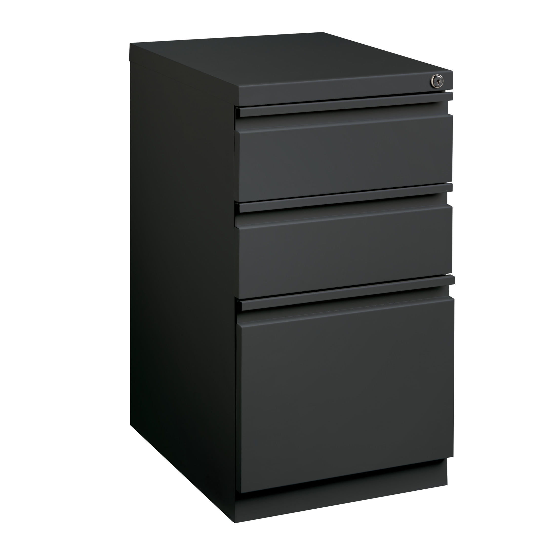 Hirsh 20" Deep Mobile Pedestal File Cabinet 3 Drawer Box-Box-File, Letter Width, Charcoal
