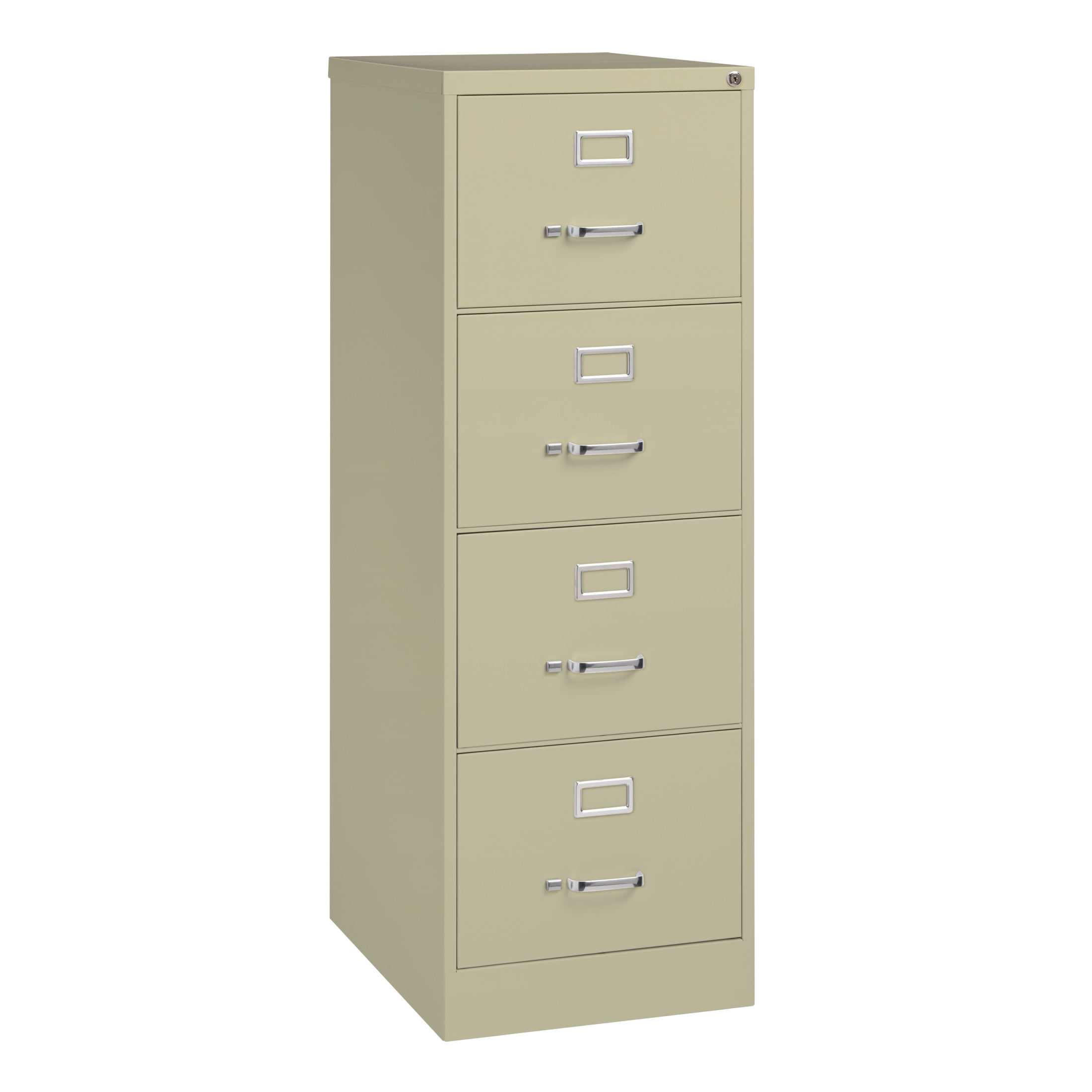 Hirsh 25" Deep 4 Drawer Legal Width Metal Vertical File Cabinet, Commercial Grade, Putty