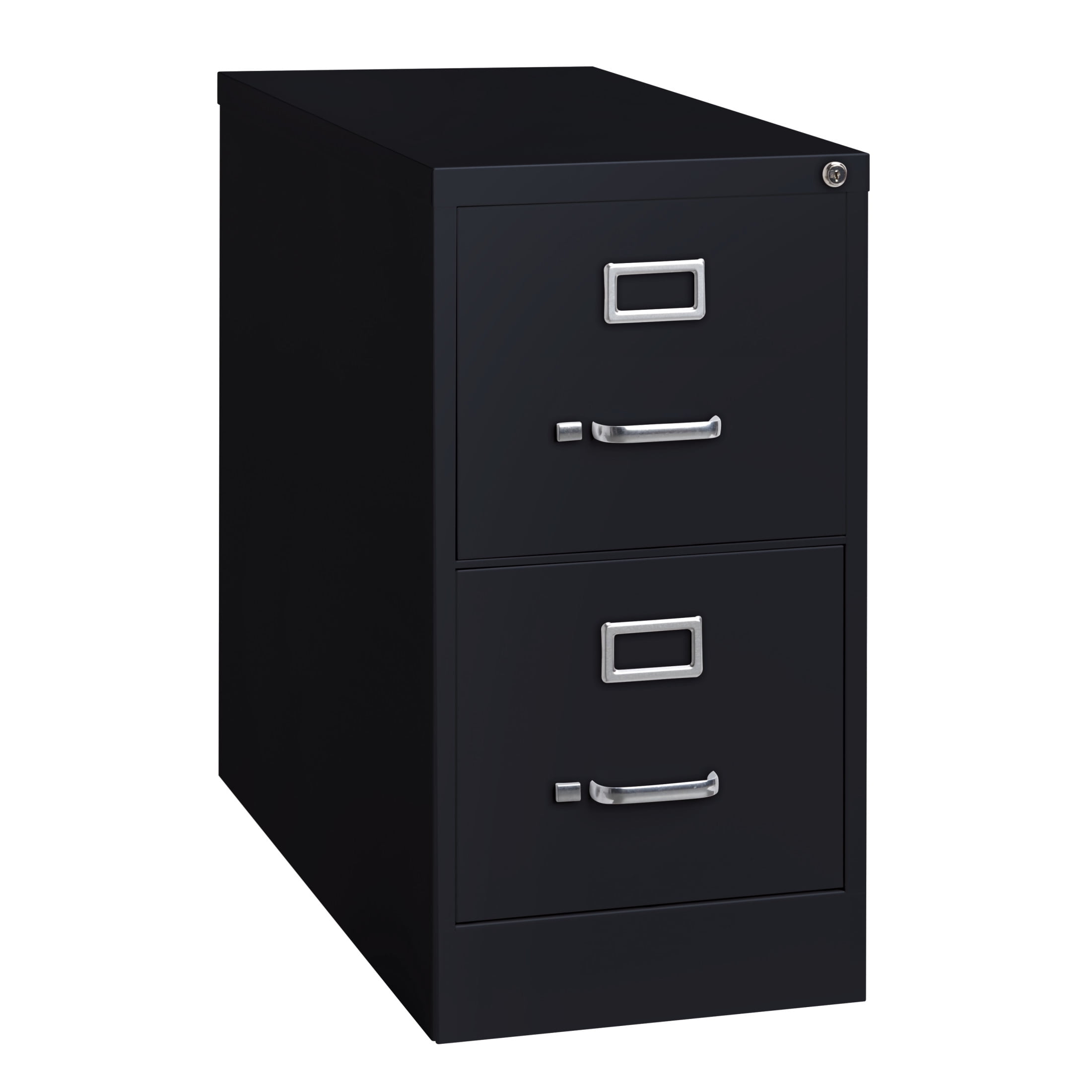 Hirsh 26.5" Deep 2 Drawer Letter Width Vertical File Cabinet, Commercial Grade, Black