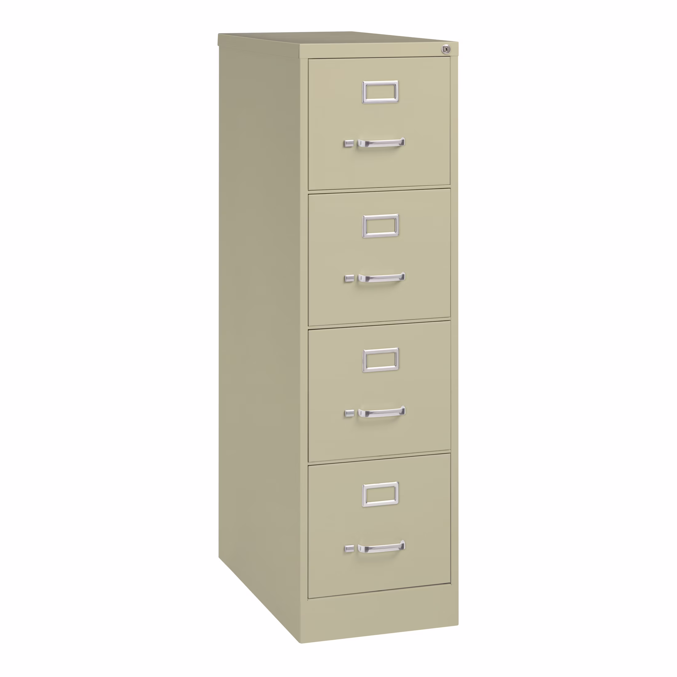 Hirsh 26.5" Deep 4 Drawer Letter Width Vertical File Cabinet, Commercial Grade, Putty