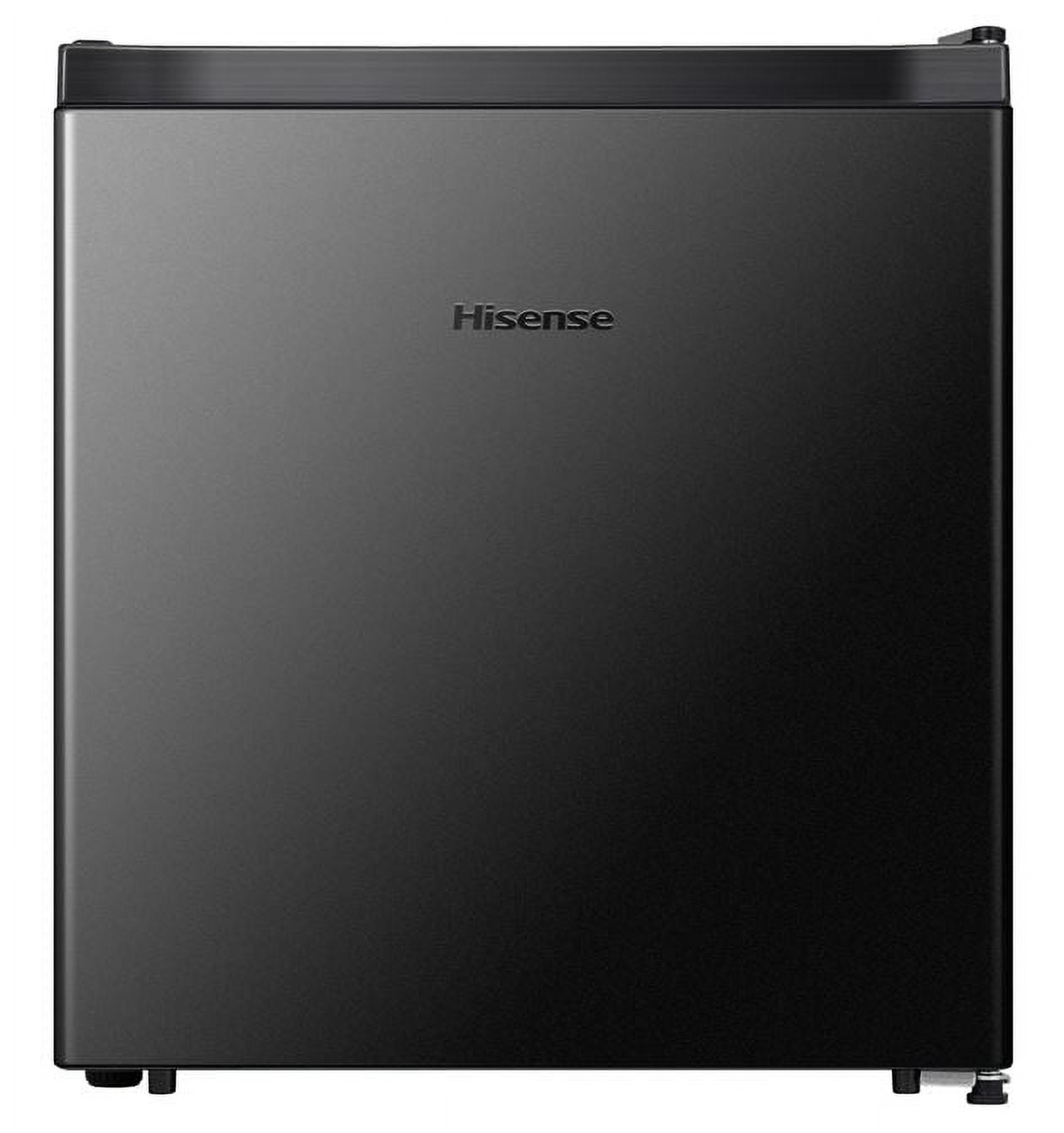 Hisense 1.6 Cu ft Single Door Mini Fridge, Black, Energy Star, 1 Year Warranty, WMS017M6XBE New