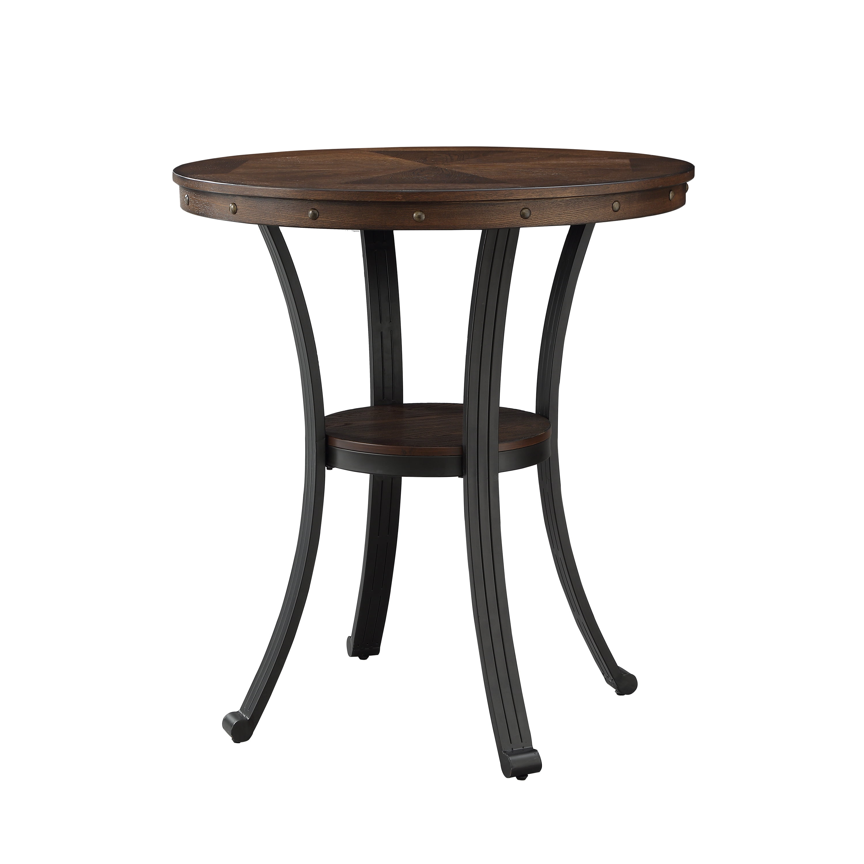 Holloway 36" Round Pub Table, Rustic Umber