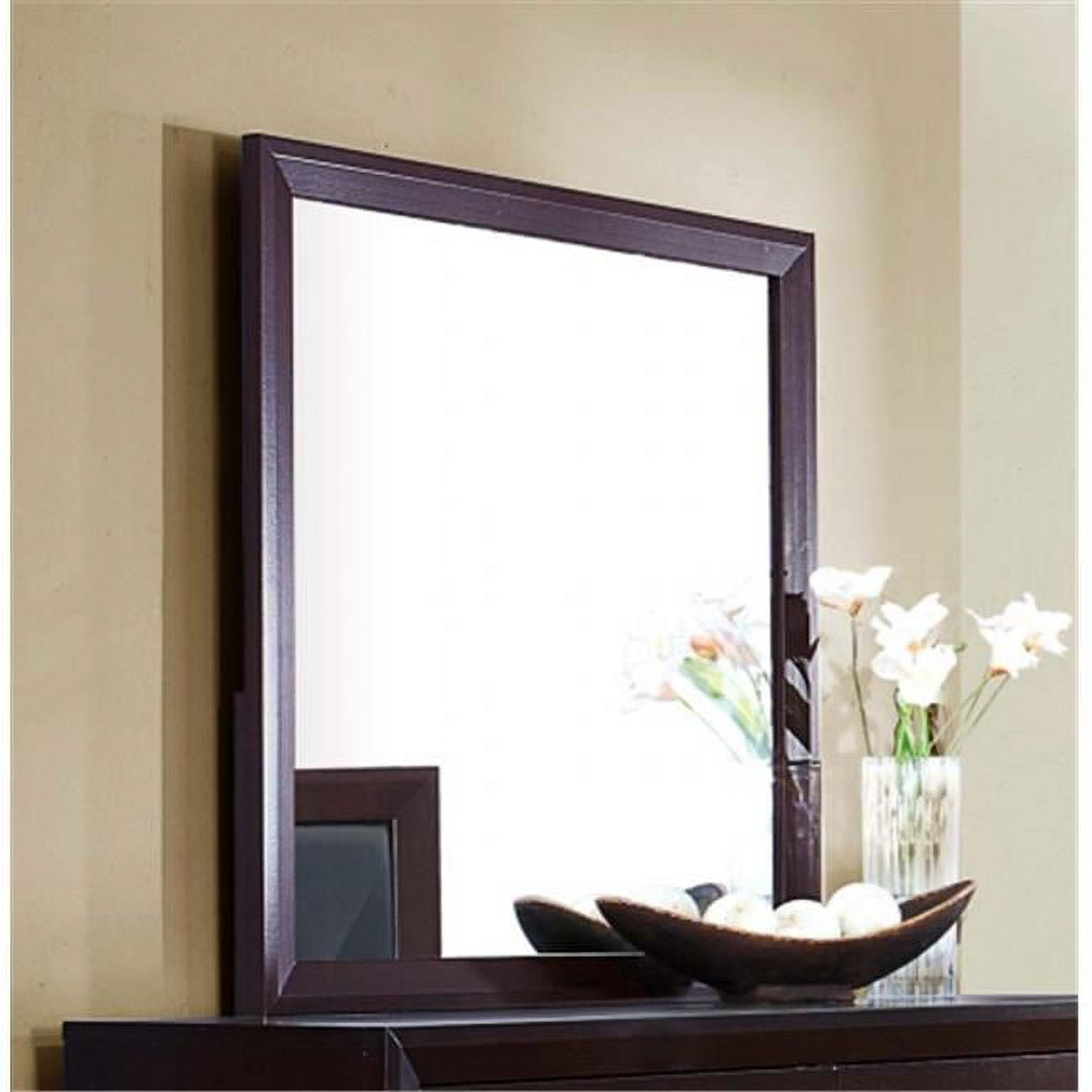 Home Elegance 2145-6 Edina Mirror in Brown Espresso