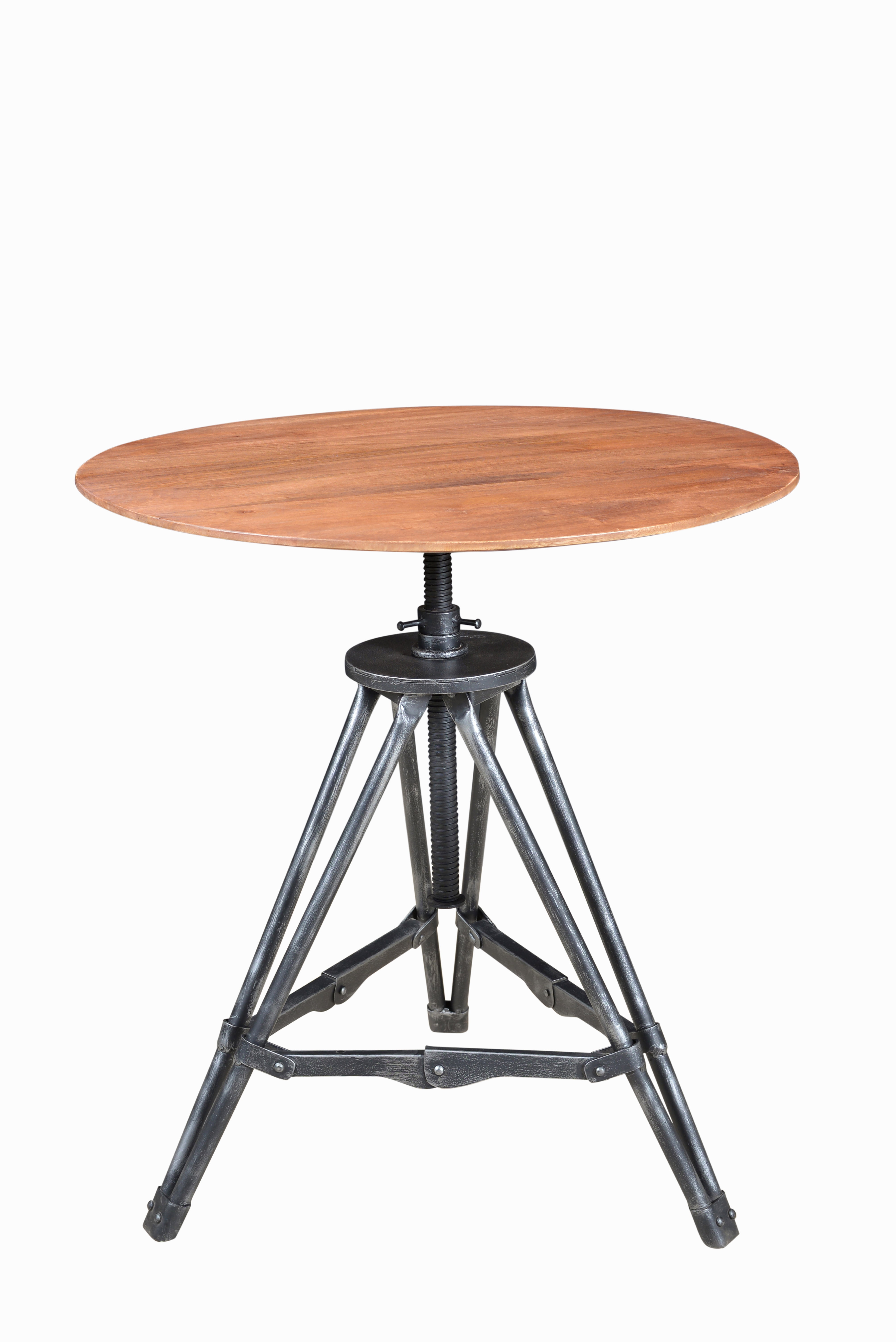 Home Fare Metal/Wood Accent Table, Brown