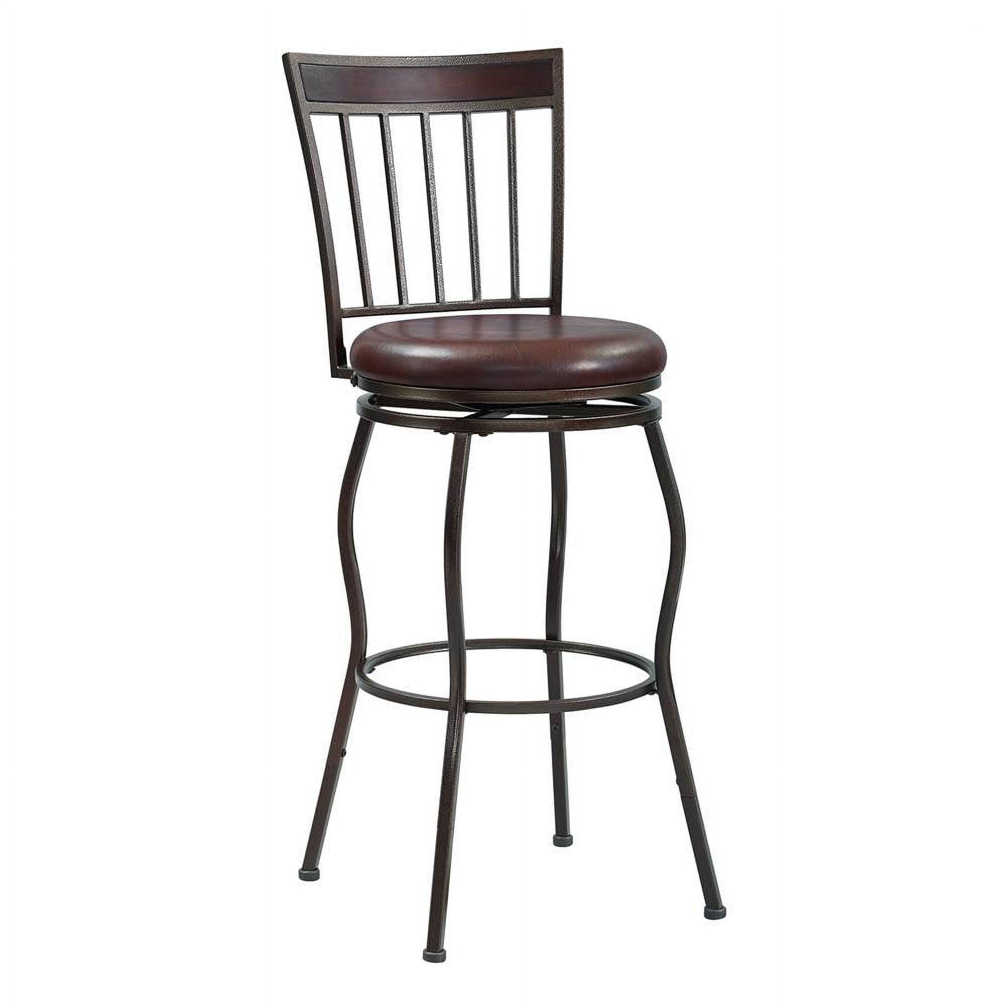 Home Fare 2-in-1 Metal Swivel Barstool