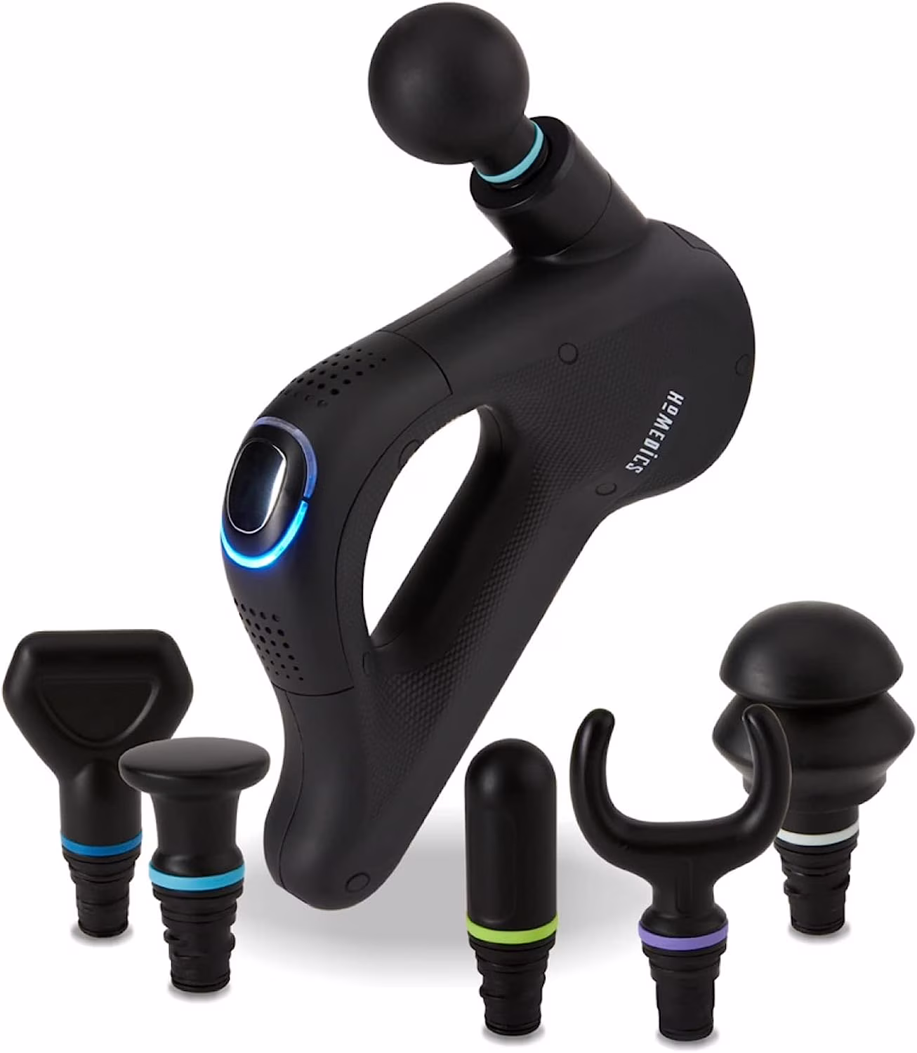 HoMedics Active Fit Therapist Pro+ Duo Temp Cordless Percussion Massager, Instant Hot & Cold Peltier Technology, High-Intensity Percussion Massage, 4 Speeds, Pressure Sensor Technology, Black