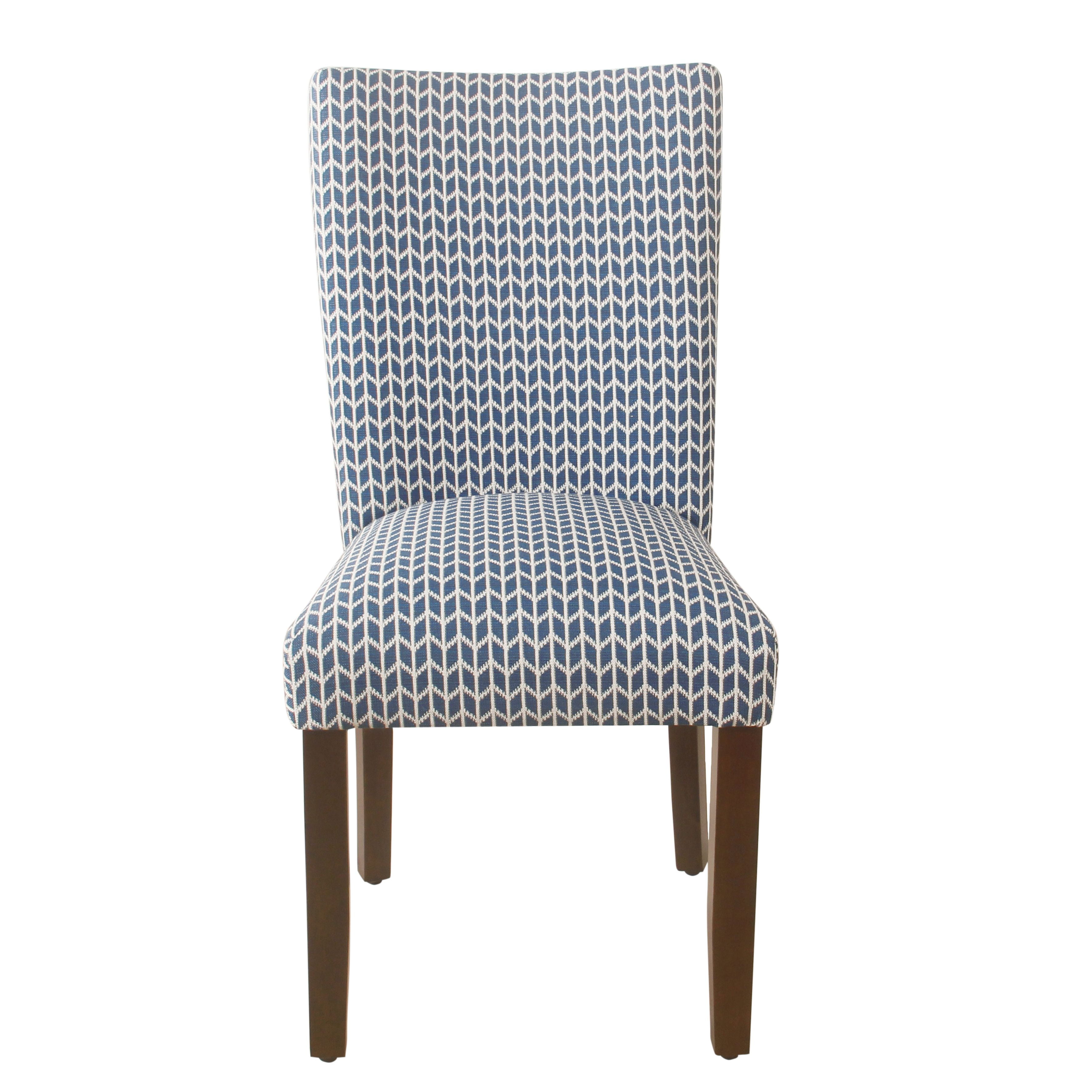 HomePop Classic Parsons Dining Chair - Blue Geometric (Set of 2)