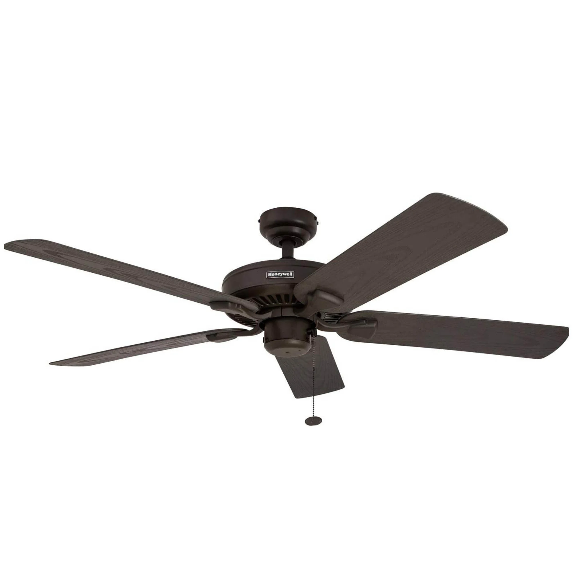 Honeywell Belmar 52" Bronze Indoor/Outdoor Ceiling Fan with 5 Blades, Pull Chains & Reverse Airflow