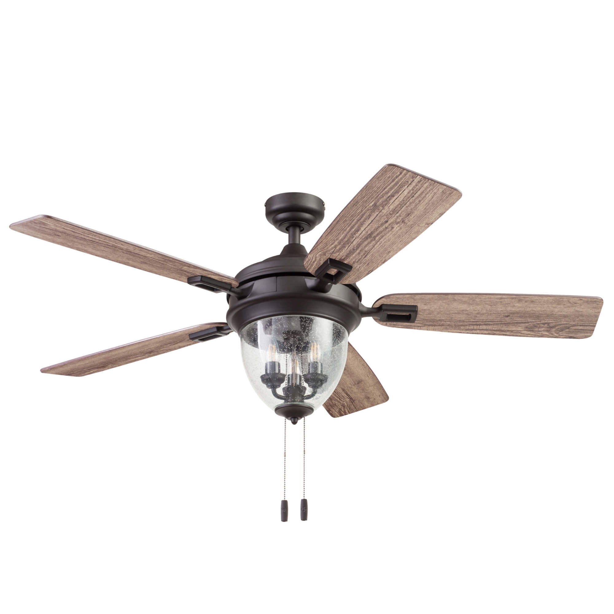 Honeywell Glencrest 52" Craftsman Industrial Oil Rubbed Bronze LED Outdoor Ceiling Fan with Light