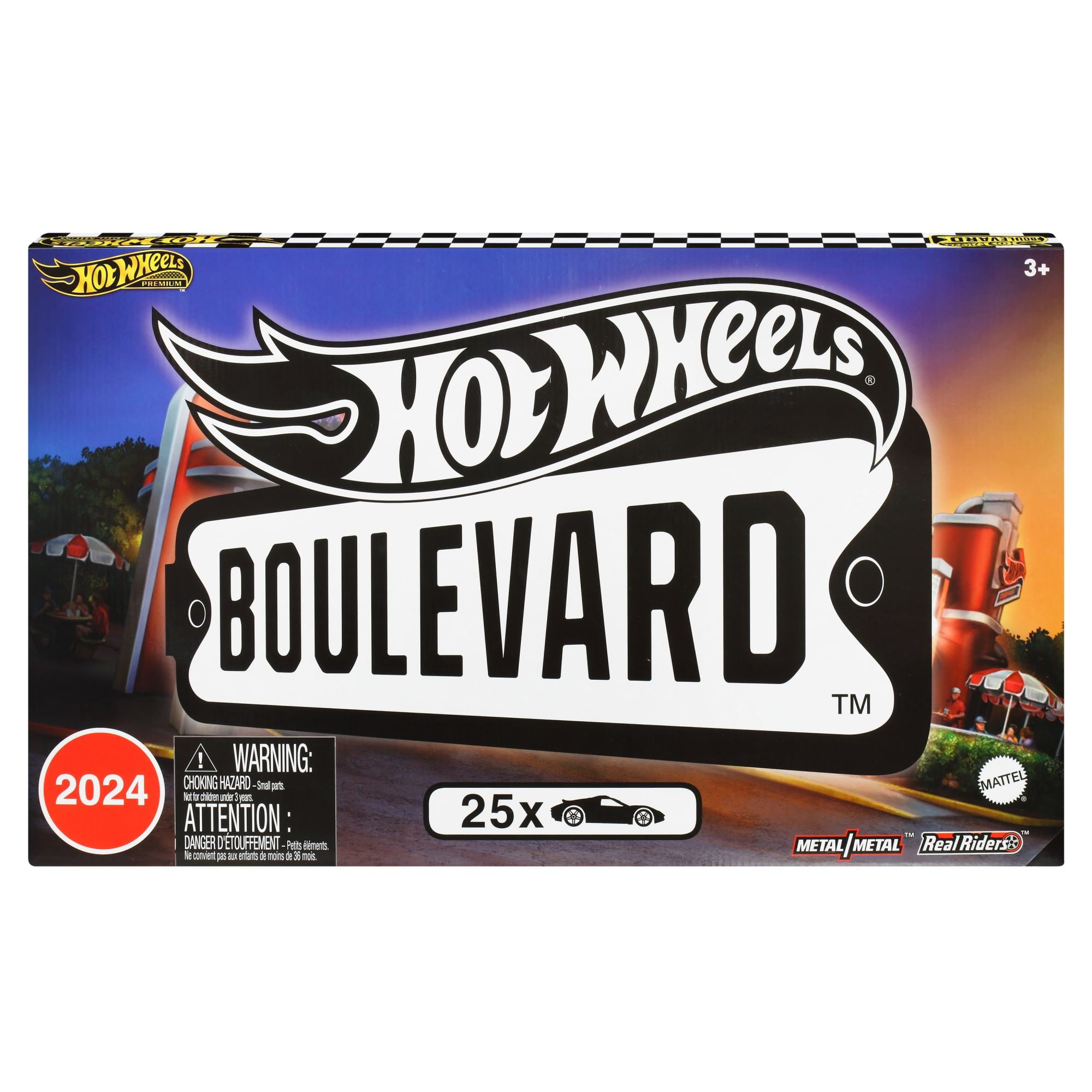 Hot Wheels Boulevard 25-Car Factory Set, 25 Premium Die-Cast 1:64 Scale Sports Cars [ Exclusive]