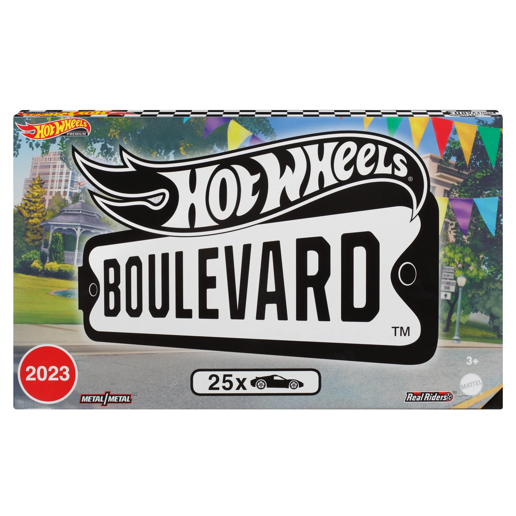 Hot Wheels Boulevard 25-Car Factory Set, 25 Premium 1:64 Scale Sports Car and Truck Play Vehicles