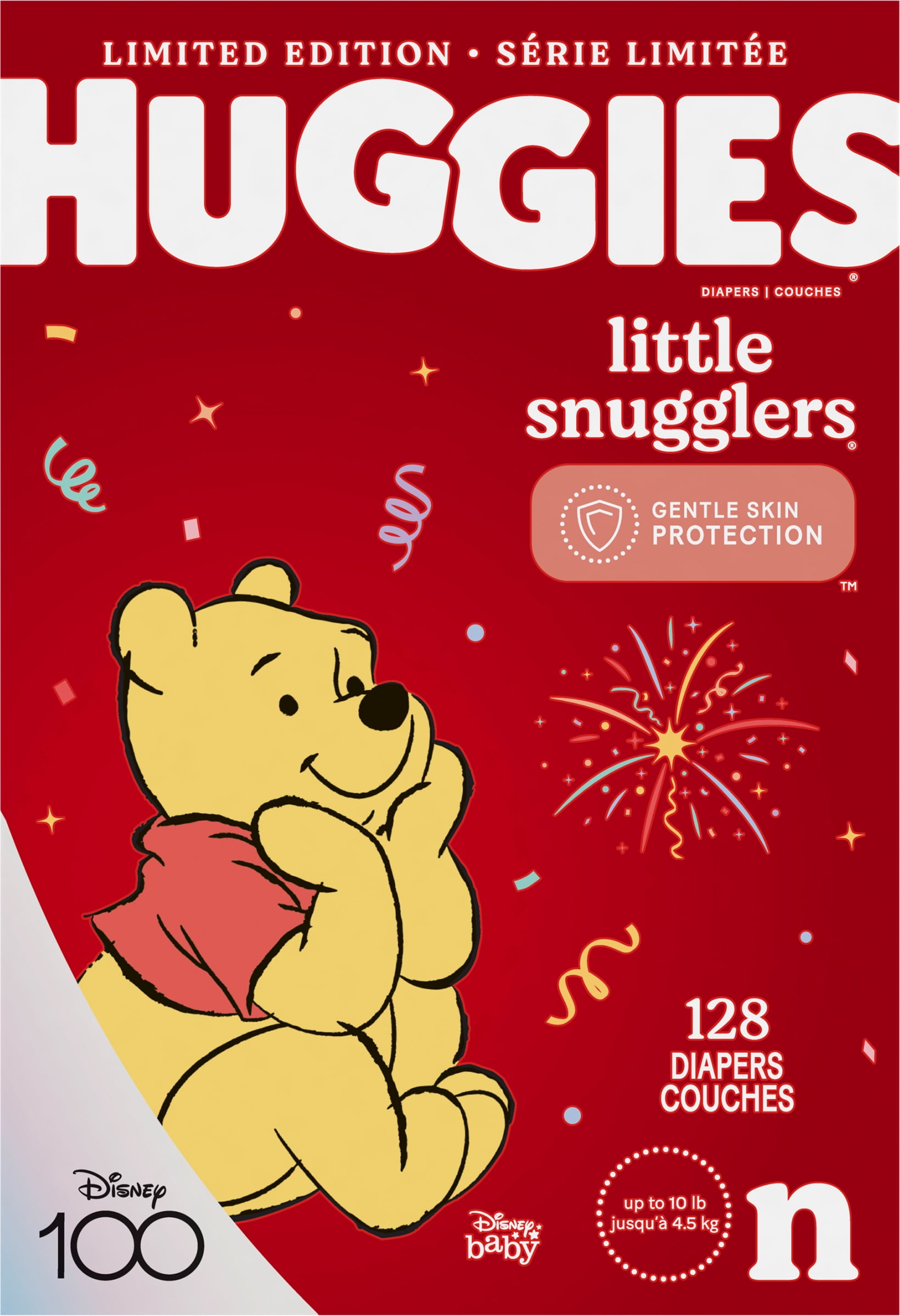 Huggies Little Snugglers Baby Diapers, Size Newborn, 128 Ct, Giant Pack