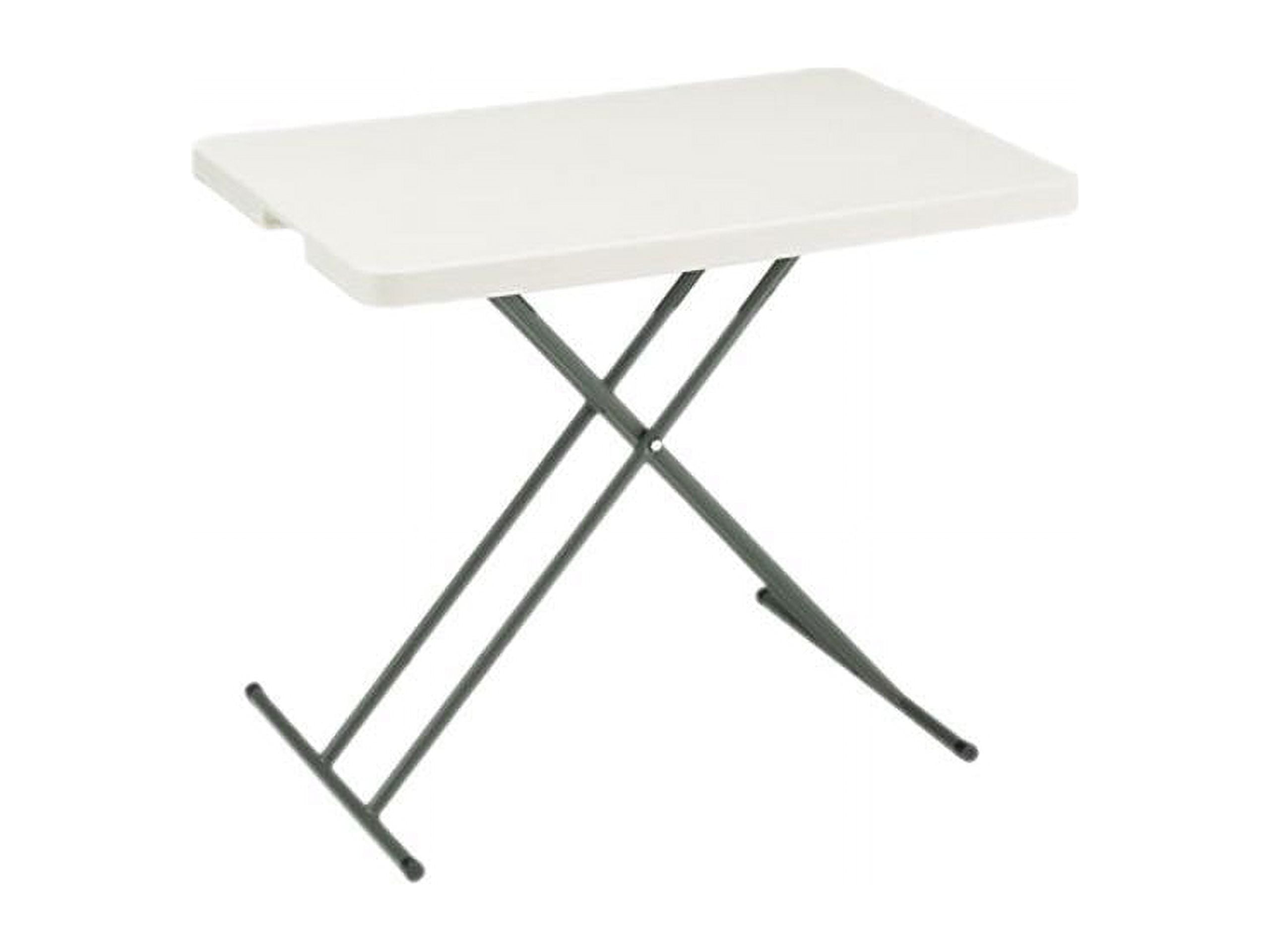 Iceberg IndestrucTable Classic Personal Folding Table, 30 x 20 x 25 to 28 High, Platinum
