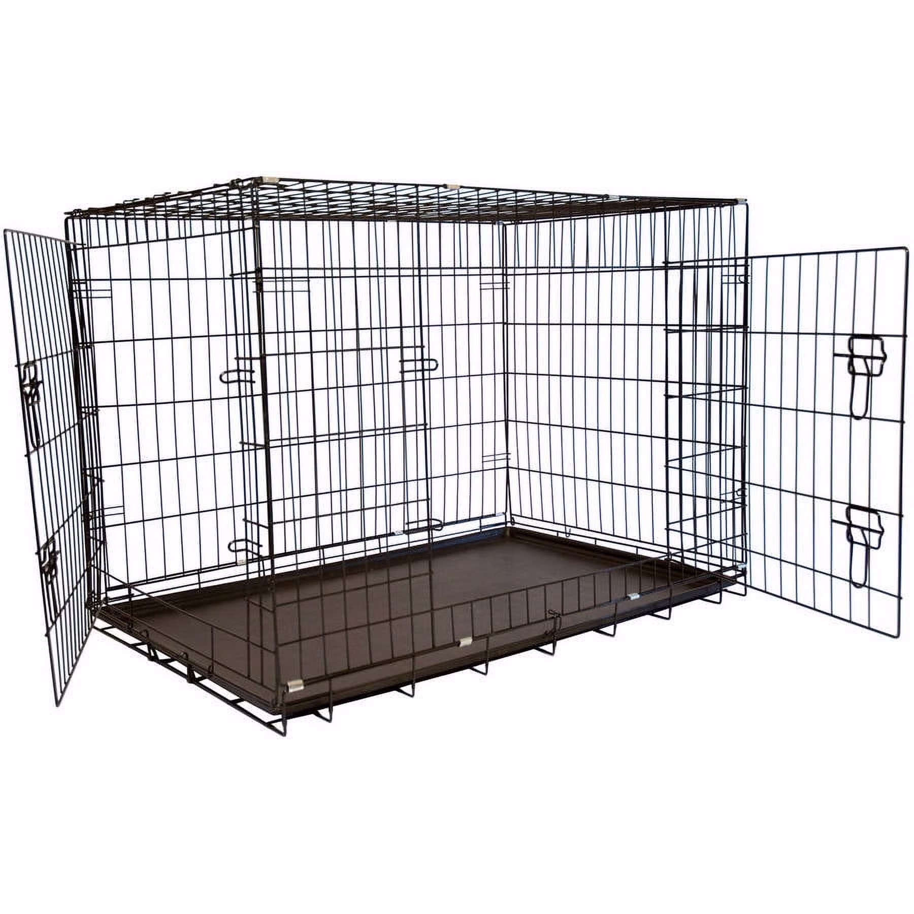 Iconic Pet 48" Foldable Double Door Pet Dog Cat Training Crate with Divider