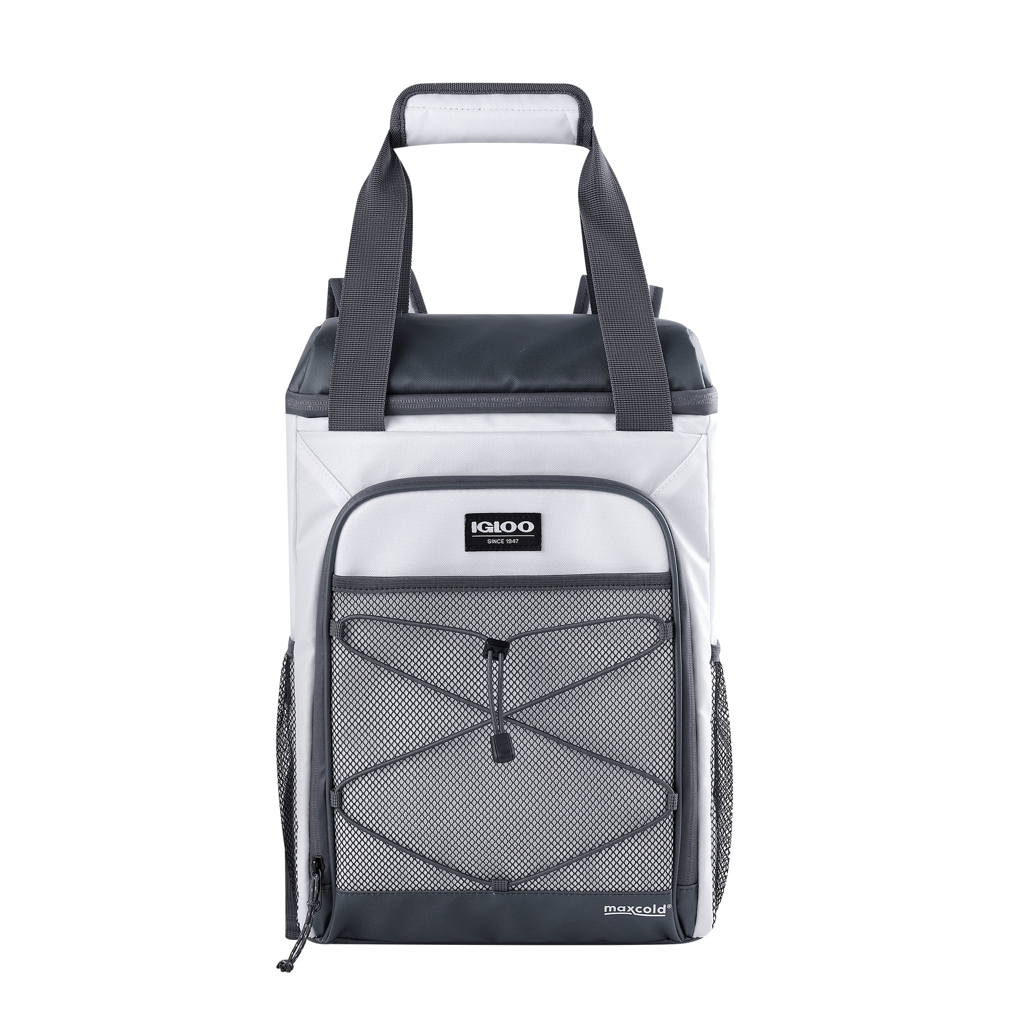 Igloo 28 Can Capacity Marine Soft-Side Backpack Cooler, White and Gray