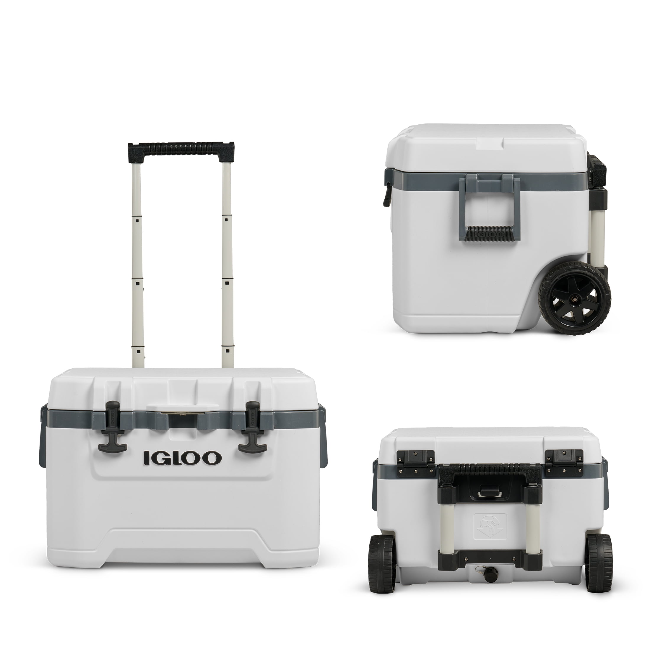 Igloo 52 QT Overland Ice Chest Cooler with Wheels, White