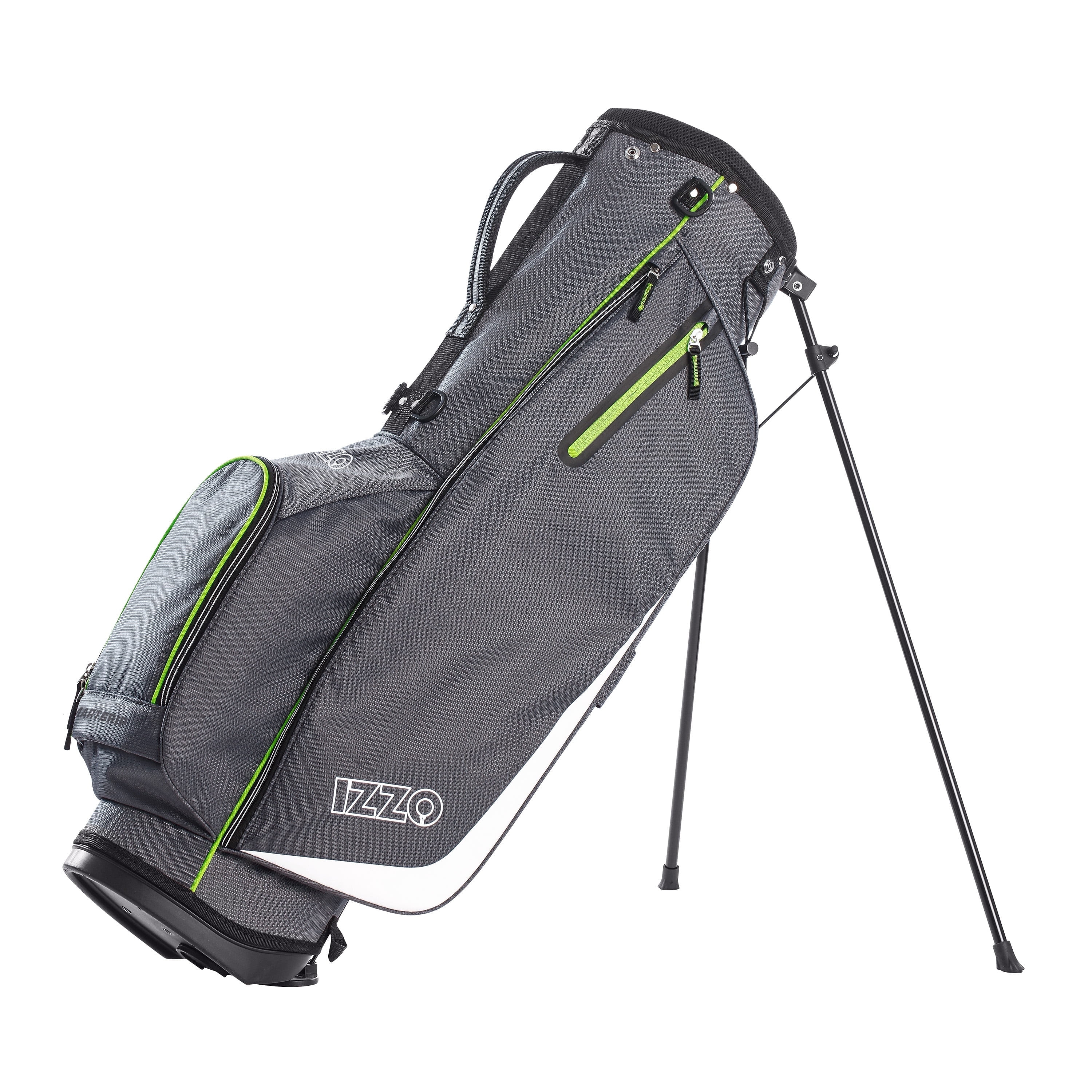 Izzo Golf Ultra-Lite Stand Bag - Grey/Lime, Only 3.2 lbs