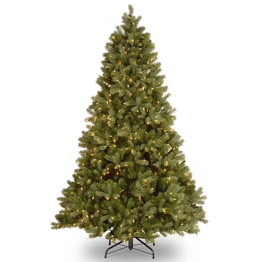 IC ICLOVER 6.5ft Prelit Christmas Tree, Artificial Christmas Tree with 250 Warm White Lights, 850 Tips, Metal Stand and Hinged Branches, Storage Bag