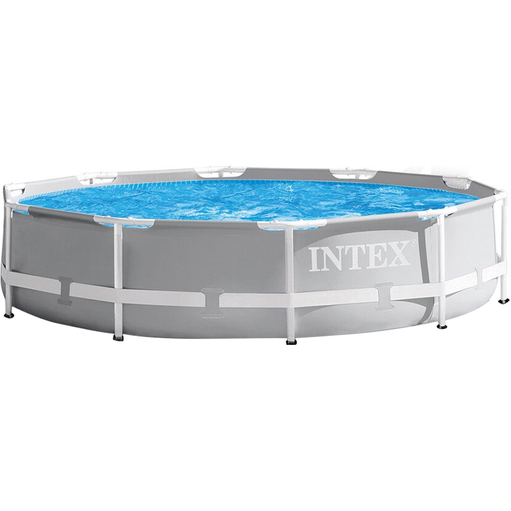 INTEX Prism Frame 10ft x 30in Above Ground Swimming Pool Set w/ Pump