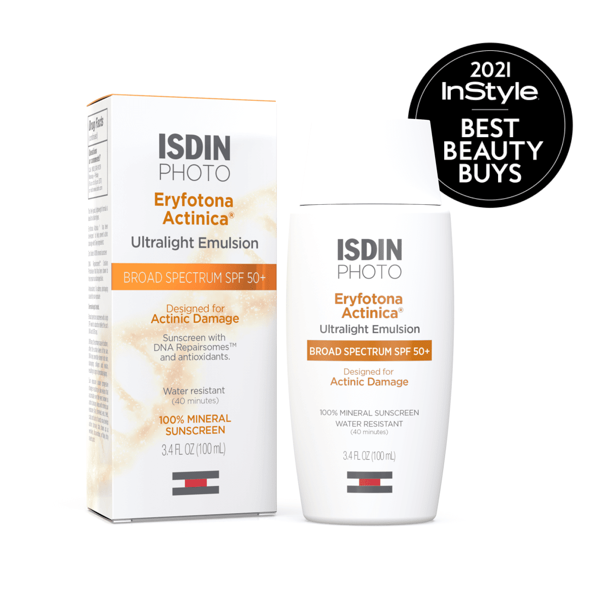 ISDIN Photo Eryfotona Actinica Ultralight Emulsion SPF50+ Sunscreen 3.4oz - Imperfect Box